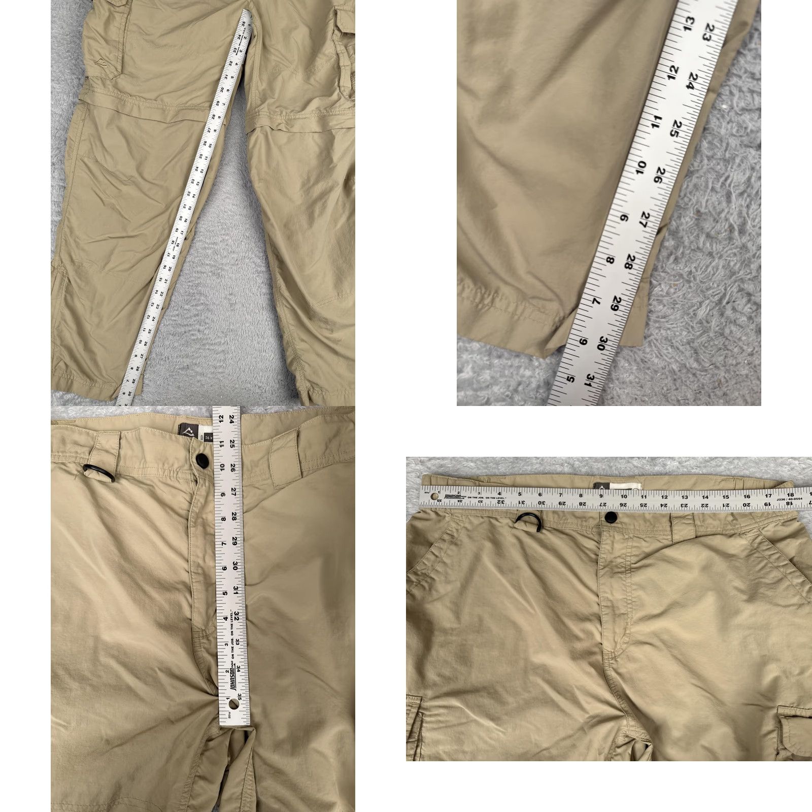 Vintage Alpine Design Pants Mens 36x32 Beige Convertible Cargo Hiking Outdoor Ankle Zip Size US 36 / EU 52 - 8 Thumbnail