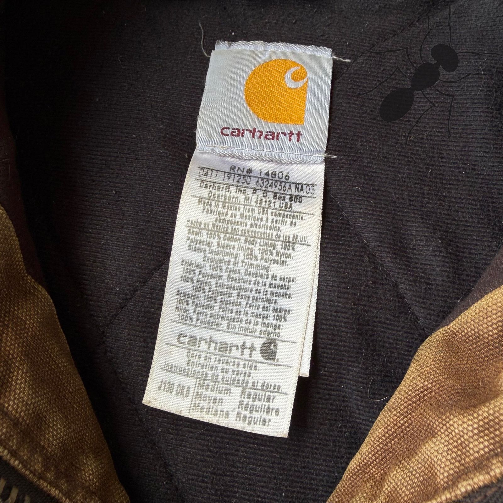 Carhartt × Vintage Carhartt J130 DKB faded brown hooded work wear jacket Size US M / EU 48-50 / 2 - 5 Thumbnail