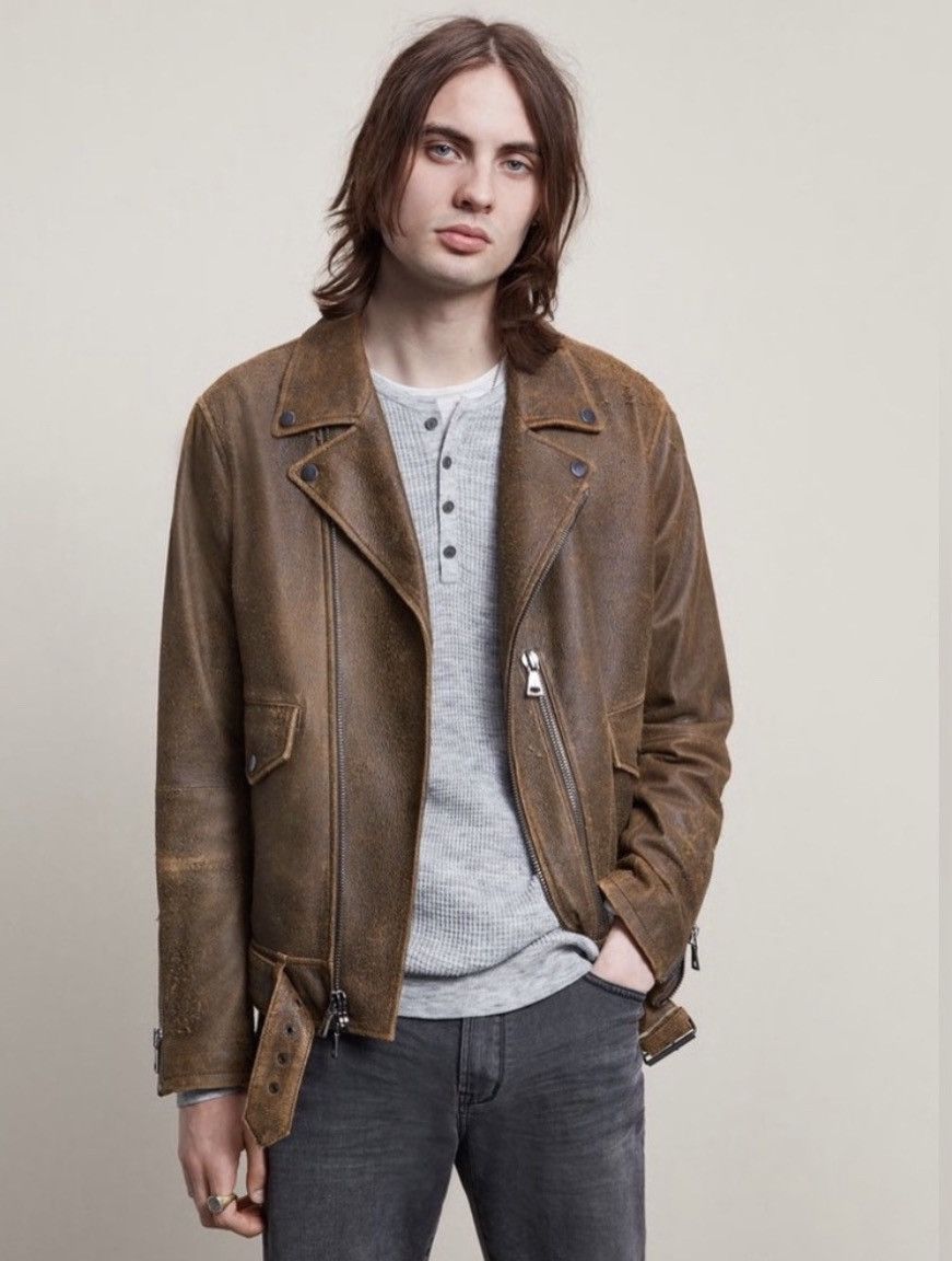 John Varvatos Belted biker jacket. 48 Size US M / EU 48-50 / 2 - 3 Thumbnail
