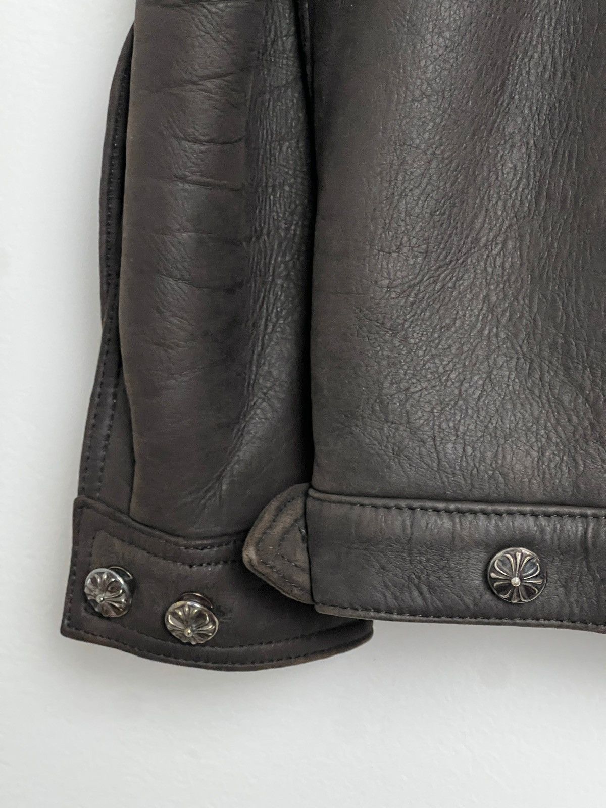 Chrome Hearts Brown Shearling Leather Flight Jacket Size US S / EU 44-46 / 1 - 6 Thumbnail
