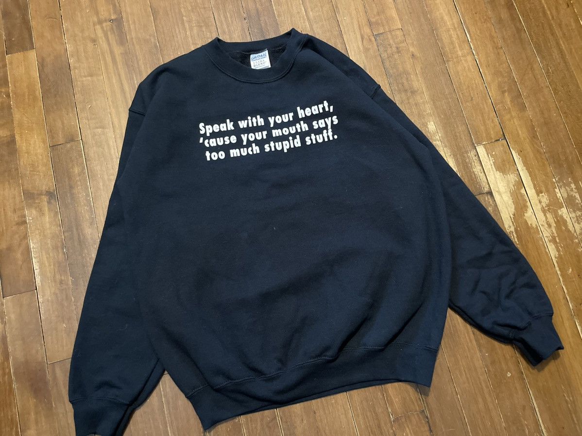 Vintage Vintage Y2K Funny Humor Crewneck Stupid Size US M / EU 48-50 / 2 - 2 Thumbnail
