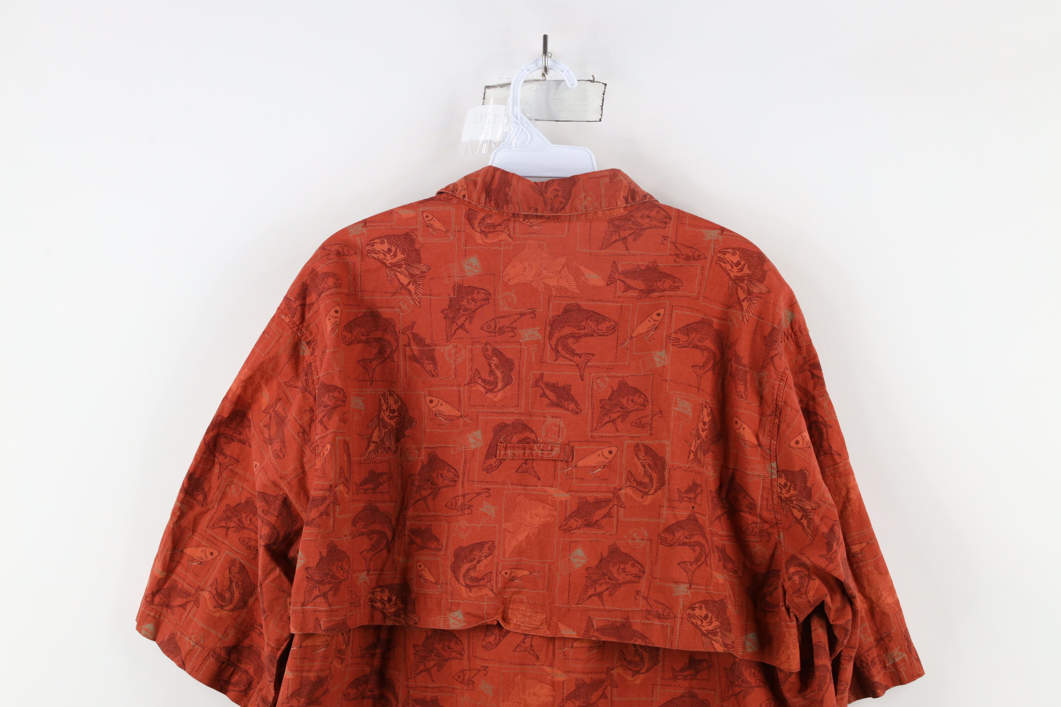 Cabelas × Vintage Vintage Cabelas Faded Fish Lure All Over Print Button Shirt Size US L / EU 52-54 / 3 - 11 Thumbnail