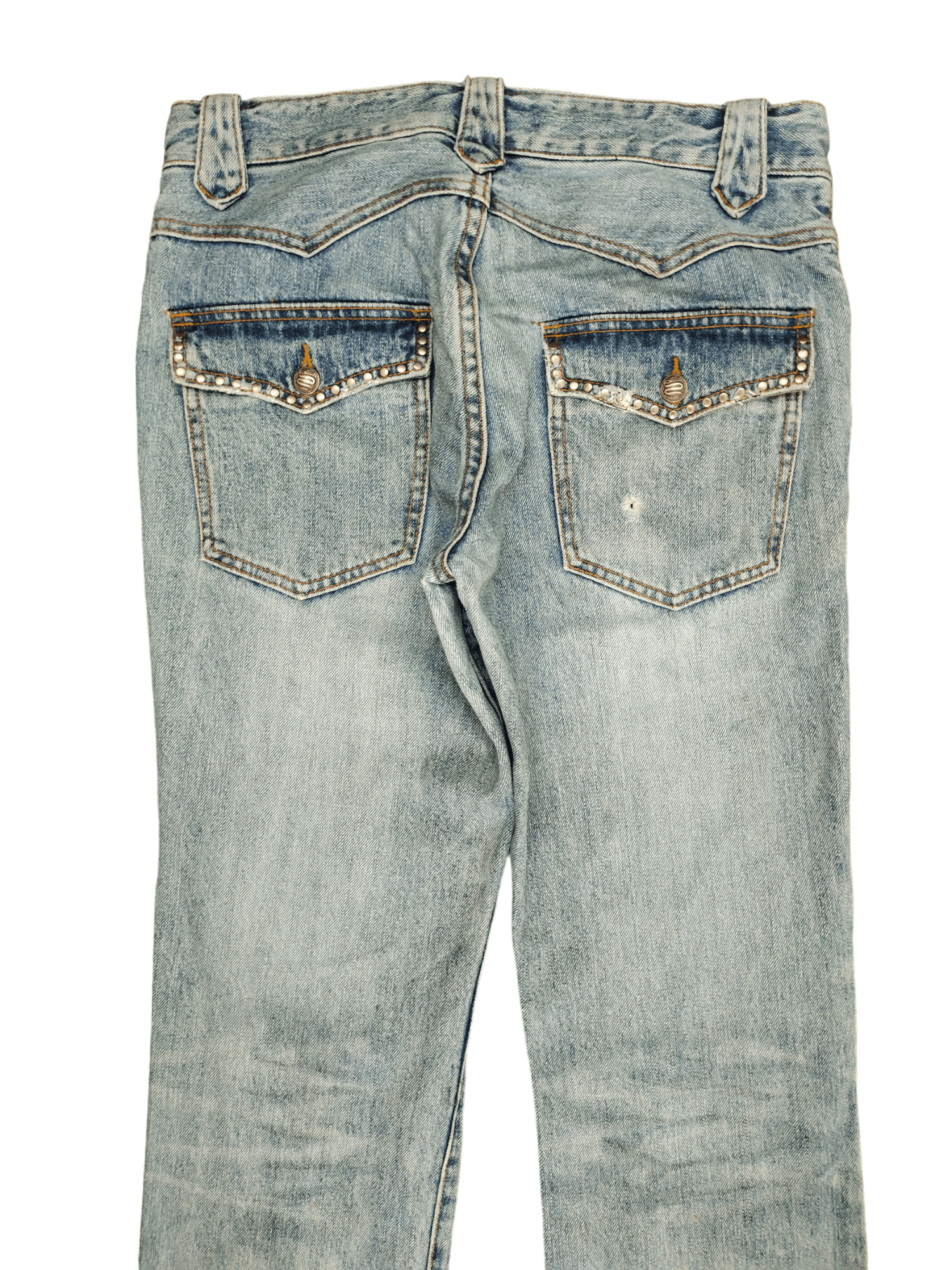 Hysteric Glamour × Undercover Schlussel Distress Faded Studded Denim Pants Size US 32 / EU 48 - 11 Thumbnail