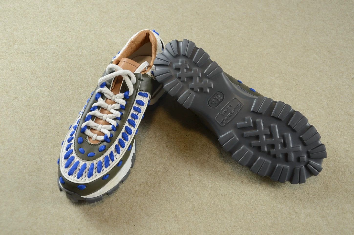 Ermenegildo Zegna Zegna Claudio Sneaker Blue / Pink White 43/43.5 Size US 10.5 / EU 43-44 - 4 Thumbnail