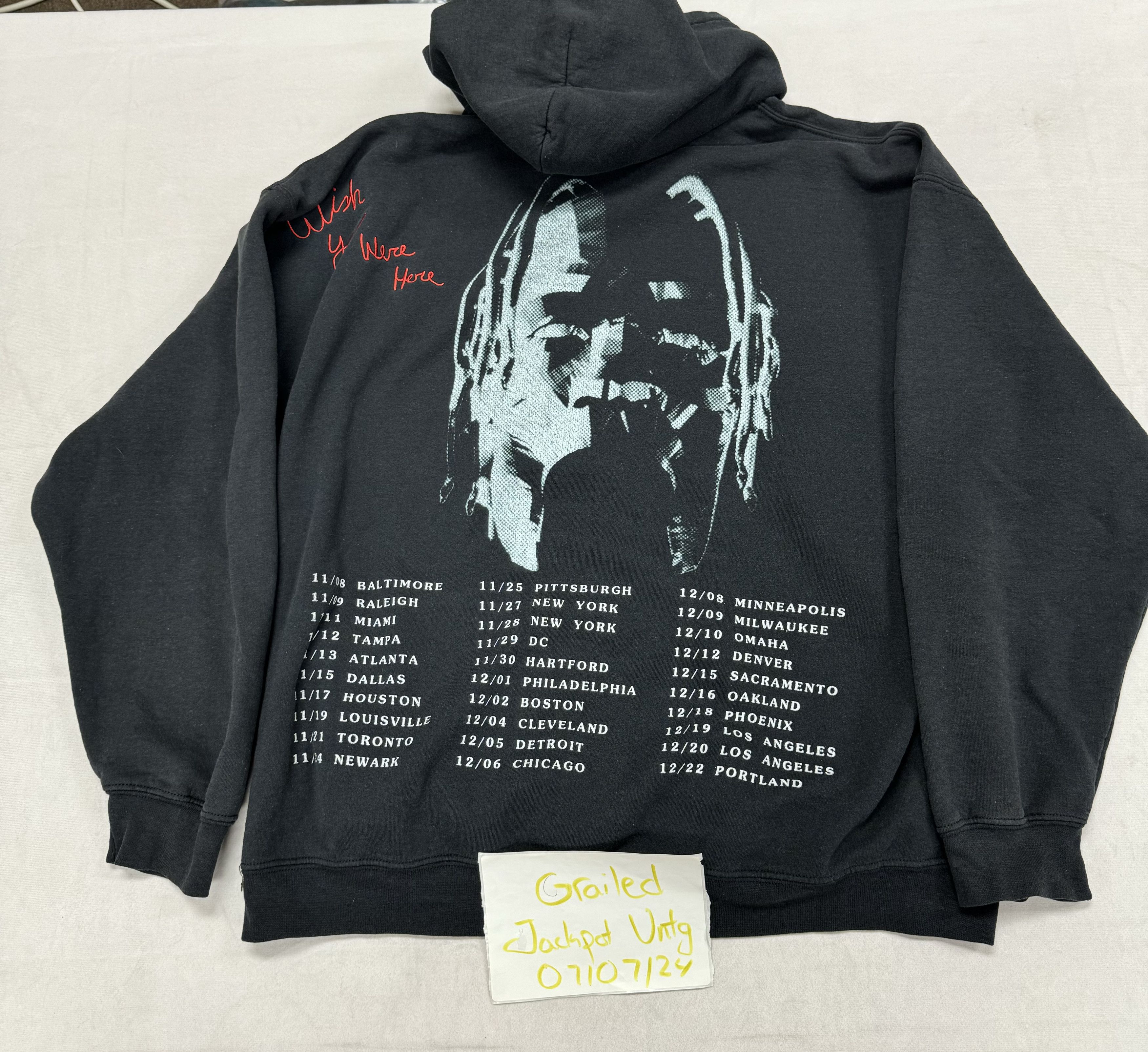 Travis Scott Travis Scott Astroworld Tour Logo Album Hoodie Size  