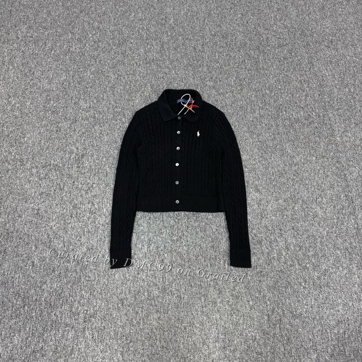 Ralph Lauren Ralph Lauren 25 Autumn Embroidered Cable-Knit Polo Cardigan Size M / US 6-8 / IT 42-44 - 1 Thumbnail