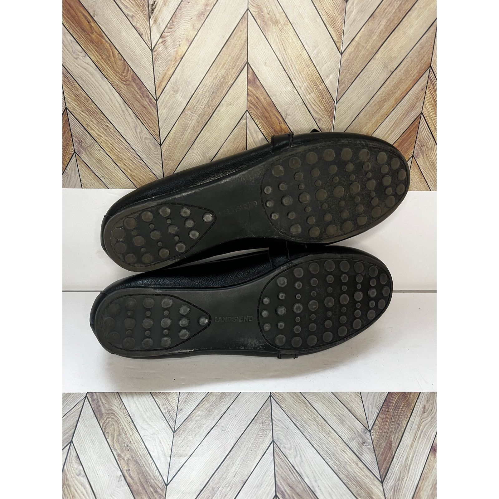 Lands' End Lands' End Leather Penny Loafer Flat Black Women's 5.5D Size US 6.5 / IT 36.5 - 9 Thumbnail