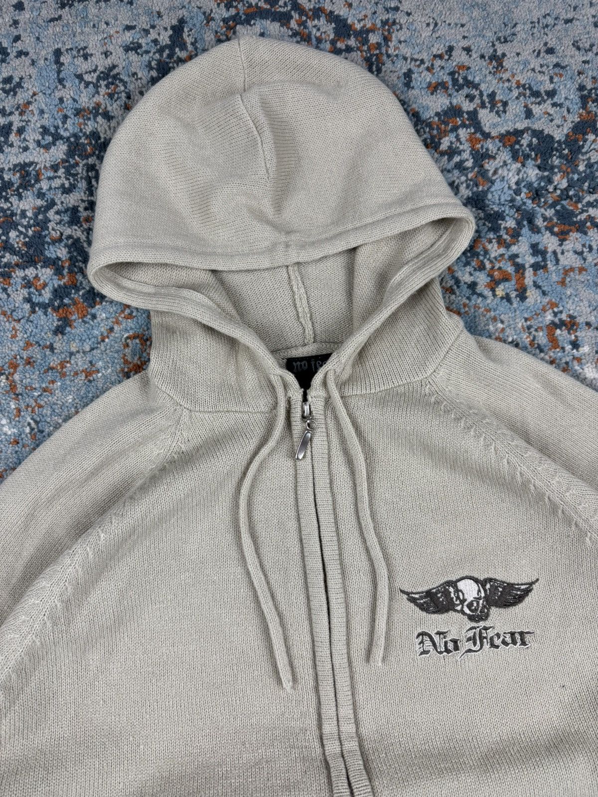 No Fear × Vintage Vintage 00s No Fear spellout sweater knit zip hoodie skate Size US M / EU 48-50 / 2 - 7 Thumbnail