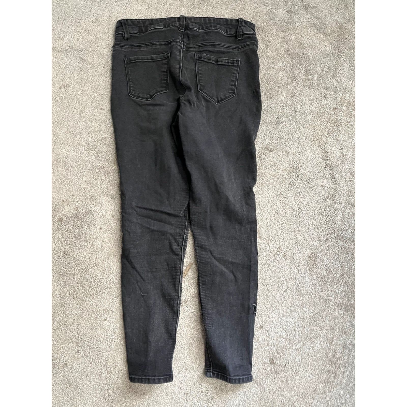 Vintage D.Jeans Womens Skinny Jeans 12 Mid Rise Stretch Black Cotton Blend Solid 5-Pocket Denim Slim Machine Washable Male? Size 34" / US 12 / IT 48 - 3 Thumbnail