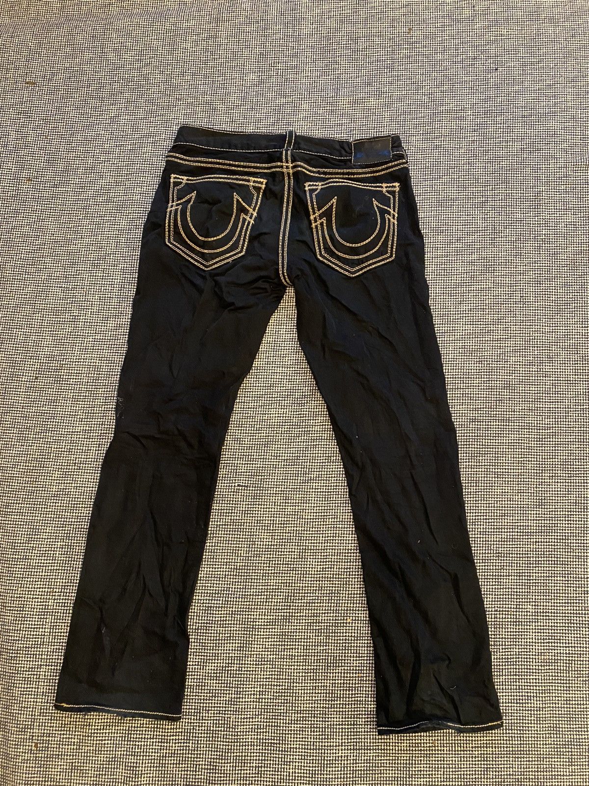 CUSTOM CONTRAST STITCH BLACK TRUE RELIGION