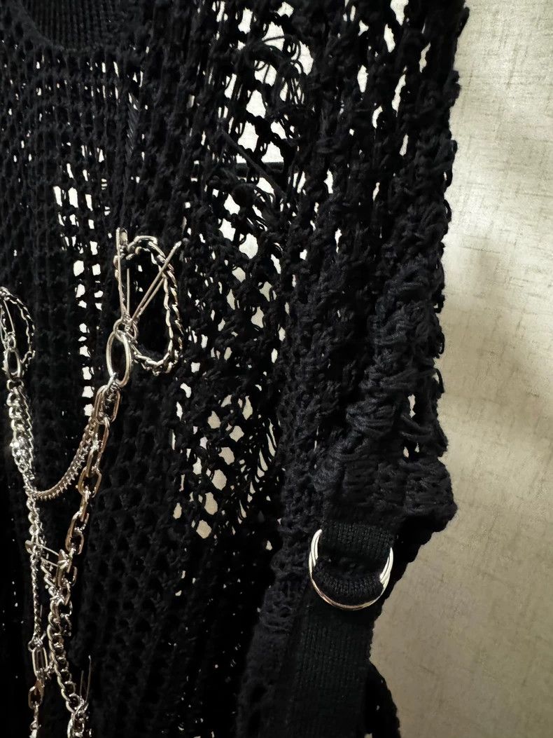 Comme des Garcons Comme Des Garcons Black Mesh Chain Blouse Size M / US 6-8 / IT 42-44 - 7 Thumbnail