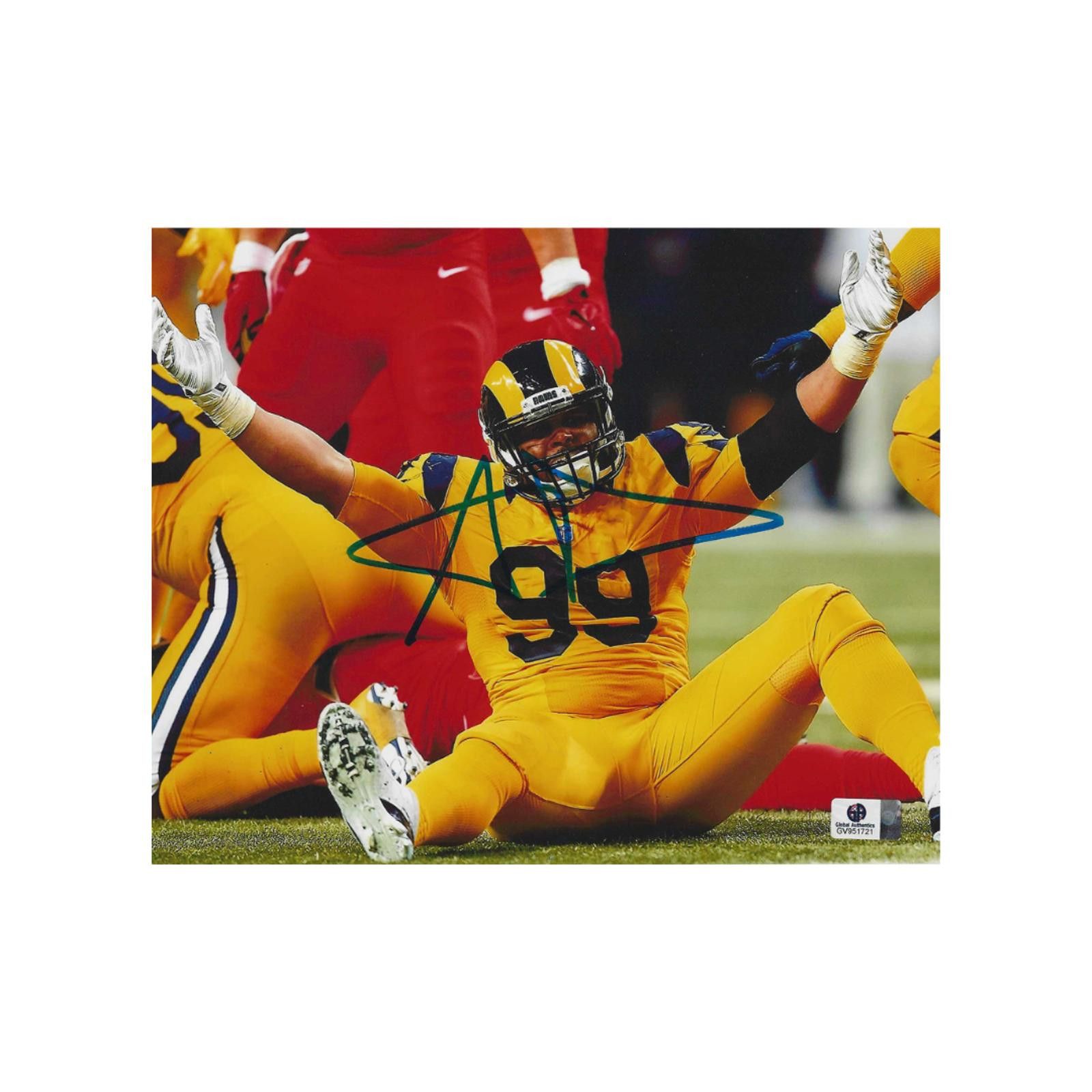 Other Aaron Donald Rams Autographed 8x10 Photo coa W/Frame Size ONE SIZE - 3 Thumbnail