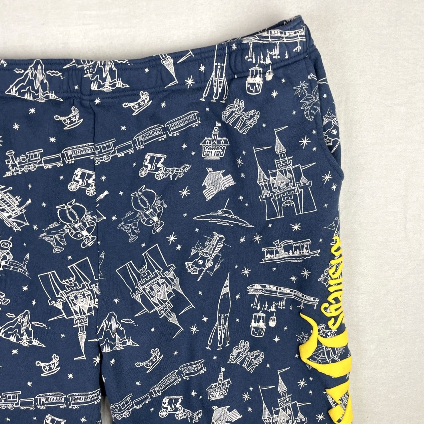 Disney Disney Sweatpants Mens 3XL Blue Mickey Mouse Tapered Pants Disneyland Resort Sweatpants Size US 39 - 2 Thumbnail