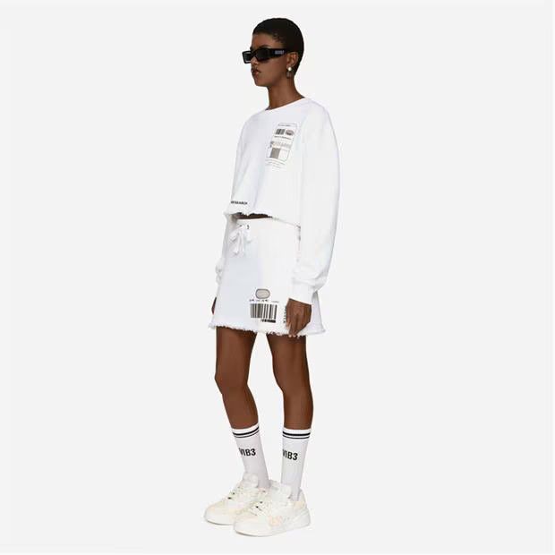 Dolce & Gabbana o1g2r1mq1024 Long Sleeved Round Neck Sweatshirt in White Size M / US 6-8 / IT 42-44 - 5 Thumbnail