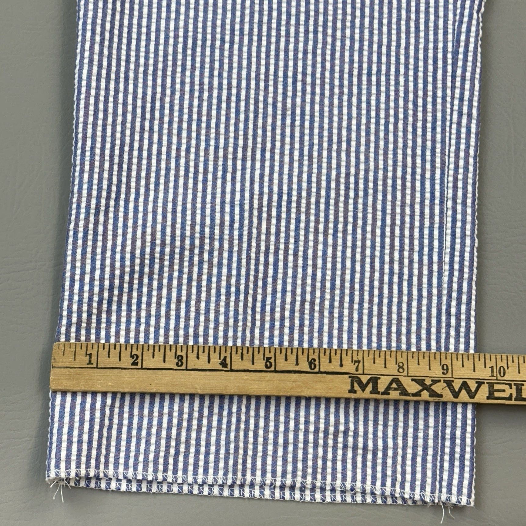 Vintage Afazzy New York Pants Mens 34 White Blue Seersucker Tailor Ready Hem NWT Size US 34 / EU 50 - 4 Thumbnail