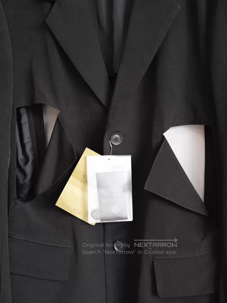 Yohji Yamamoto Yohji Yamamoto 25SS window cut-out triacetate jacket| Size US M / EU 48-50 / 2 - 5 Thumbnail
