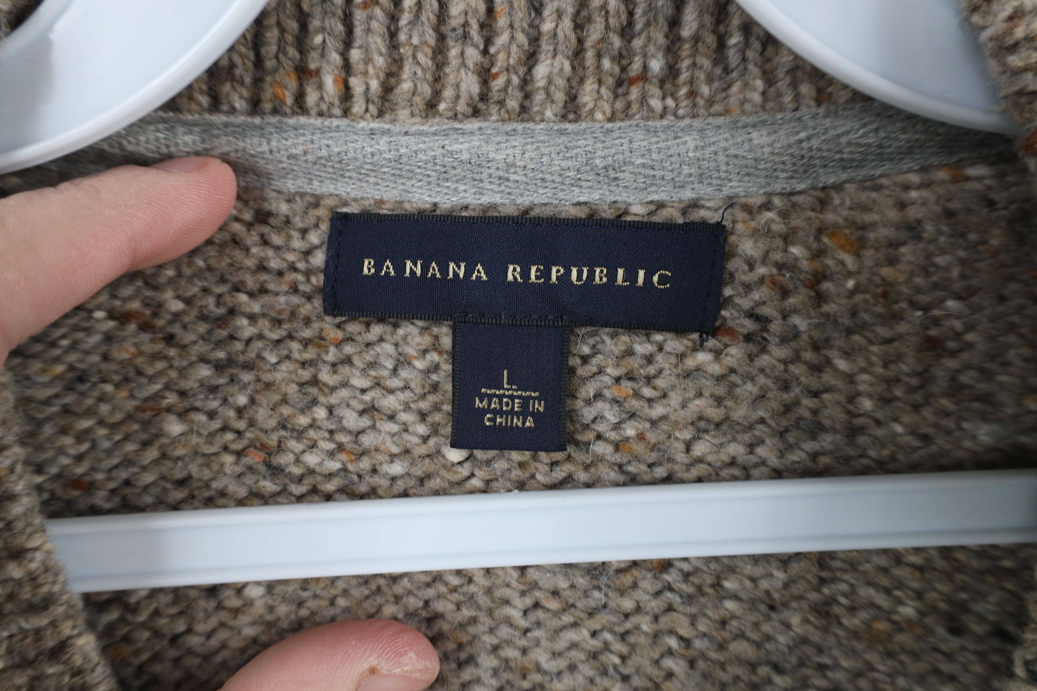 Banana Republic × Vintage Vintage Y2K Banana Republic Wool Blend Knit V-Neck Sweater Size US L / EU 52-54 / 3 - 4 Thumbnail