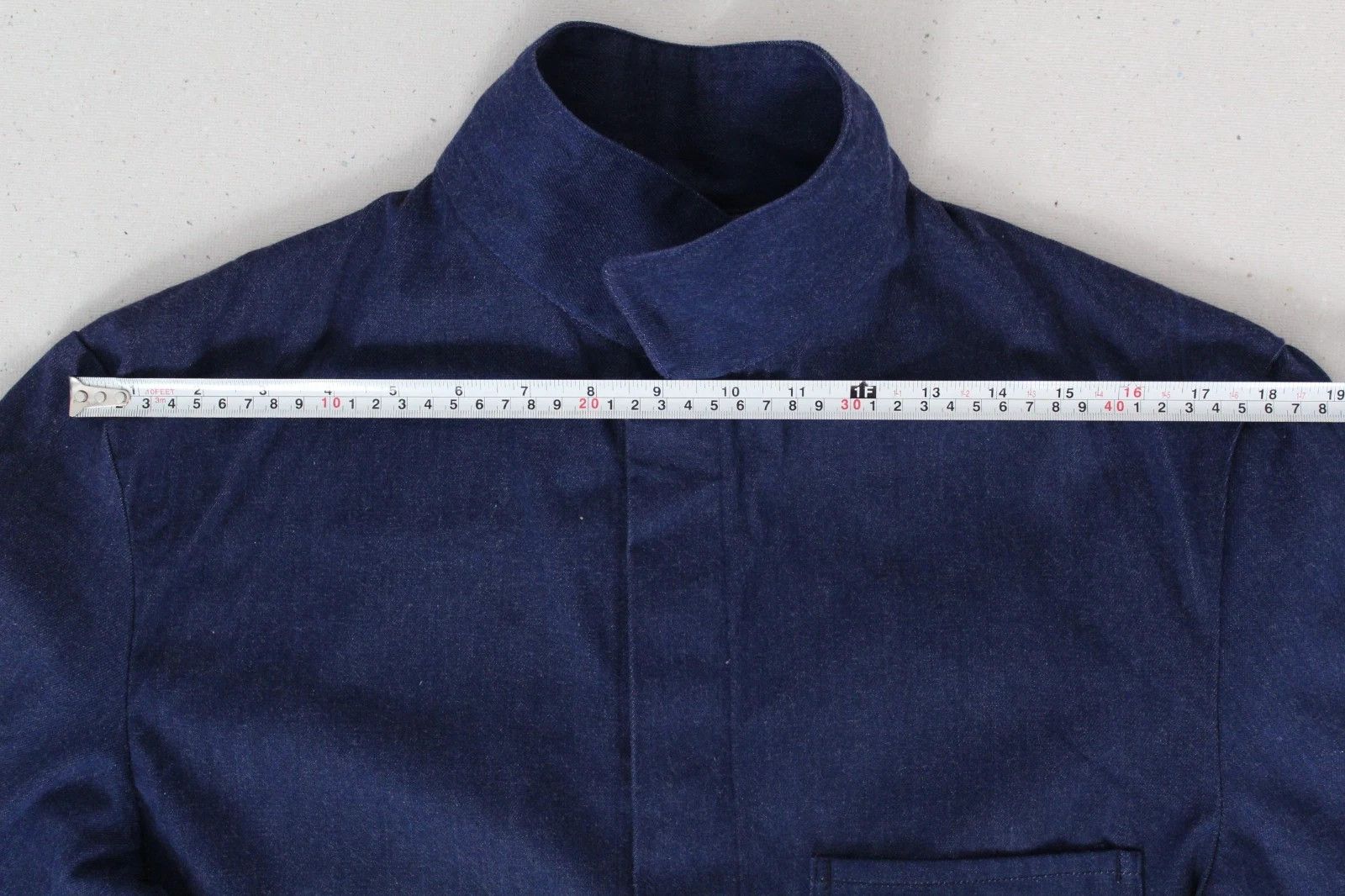 Vintage French Workwear Chore Jacket Size M - L in Blue, Men's — image 3 of 6