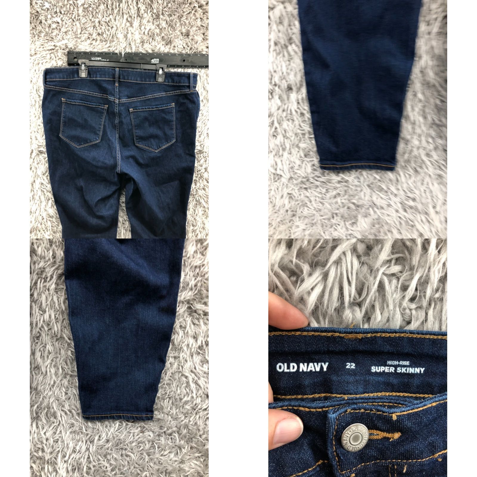 Old Navy Old Navy High Rise Super Skinny Jeans Plus Size 22 Womens Medium Wash Blue Flaw Size 40" / US 18 - 8 Thumbnail