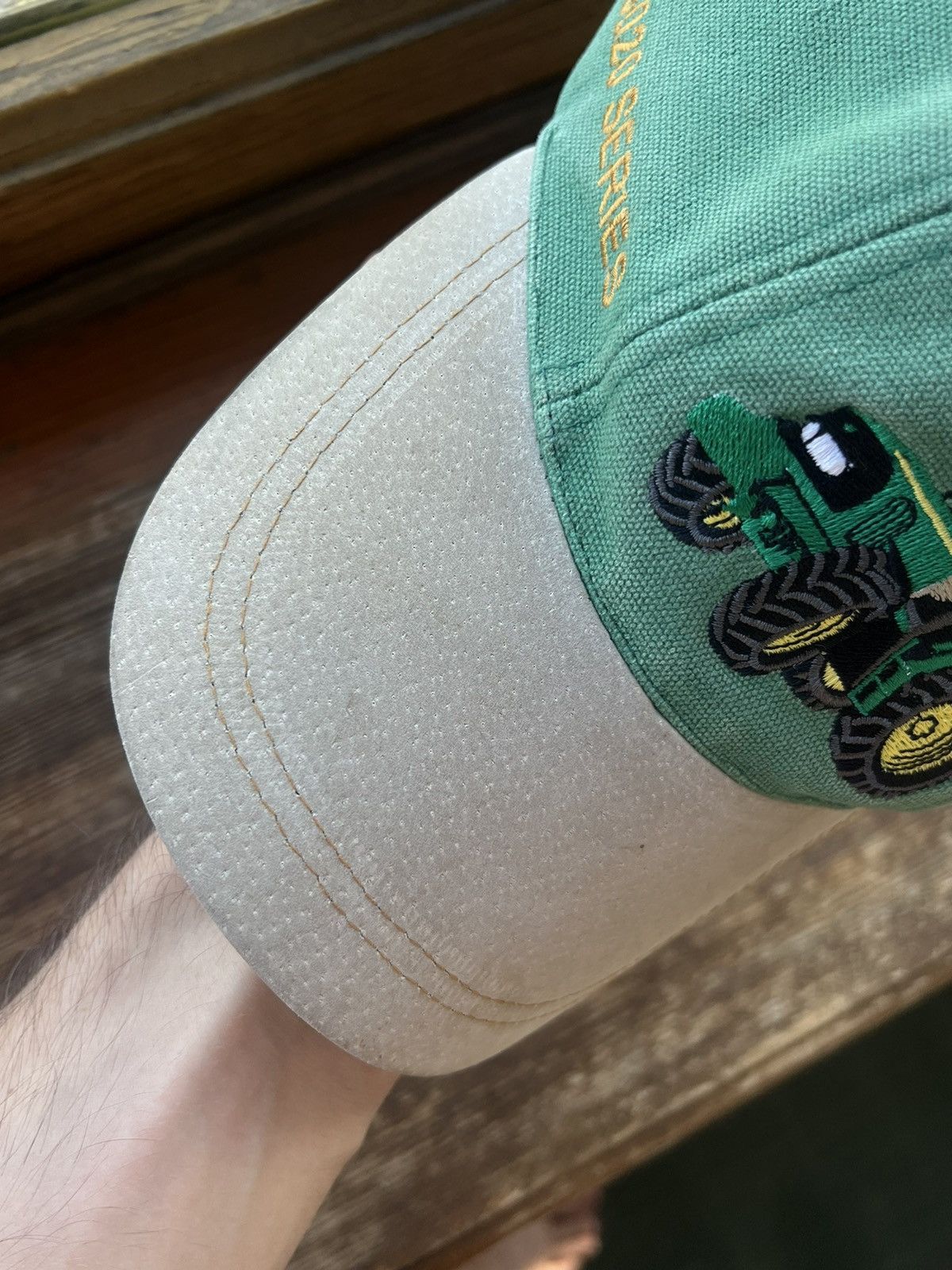 John Deere × Vintage Vintage John Deere Patch Trucker Hat Y2k Cap Size ONE SIZE - 3 Thumbnail