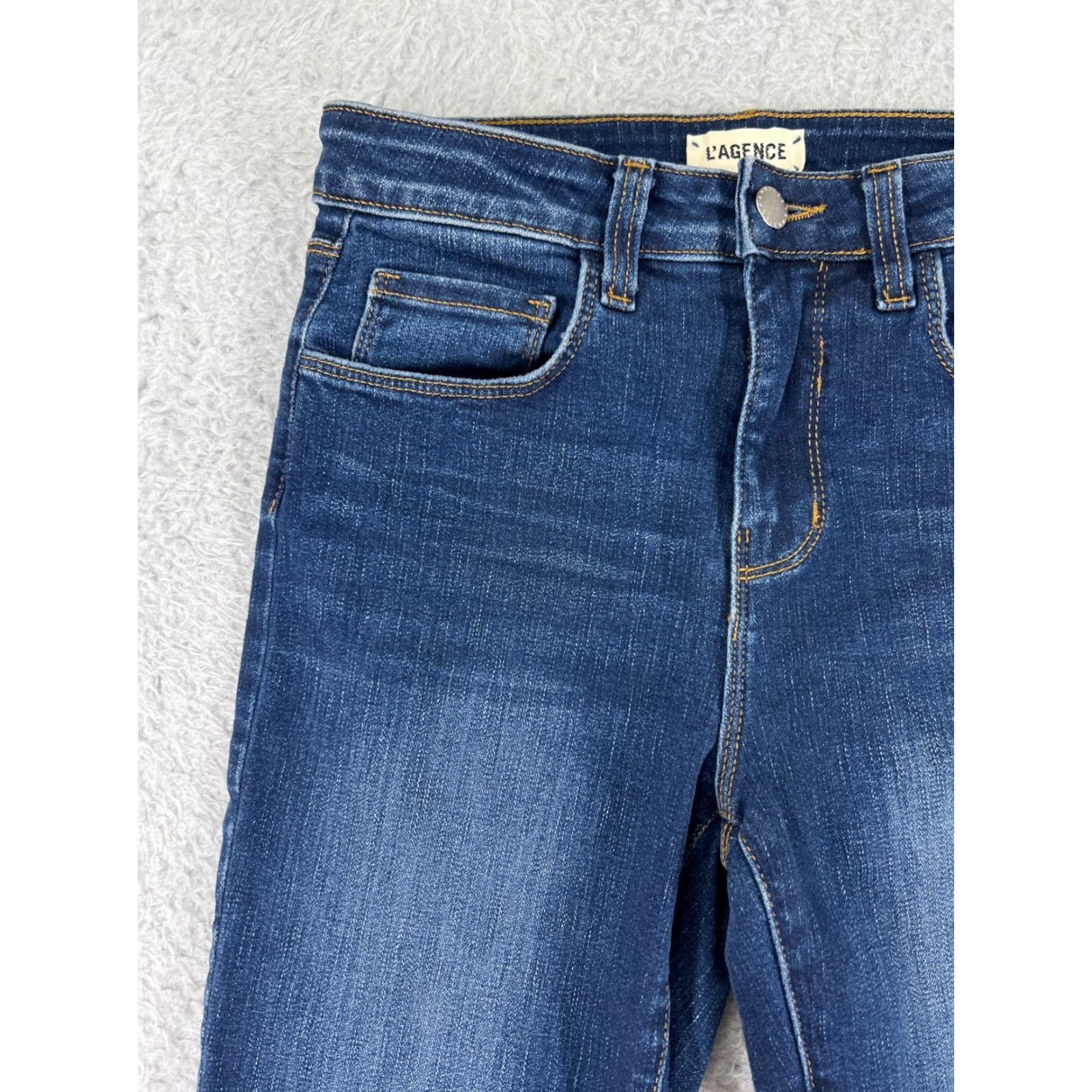 L'AGENCE L'AGENCE Jeans Womens 25 Blue Denim Skinny Slim 5-Pocket Design US Made Size 42" / US 20 - 7 Thumbnail