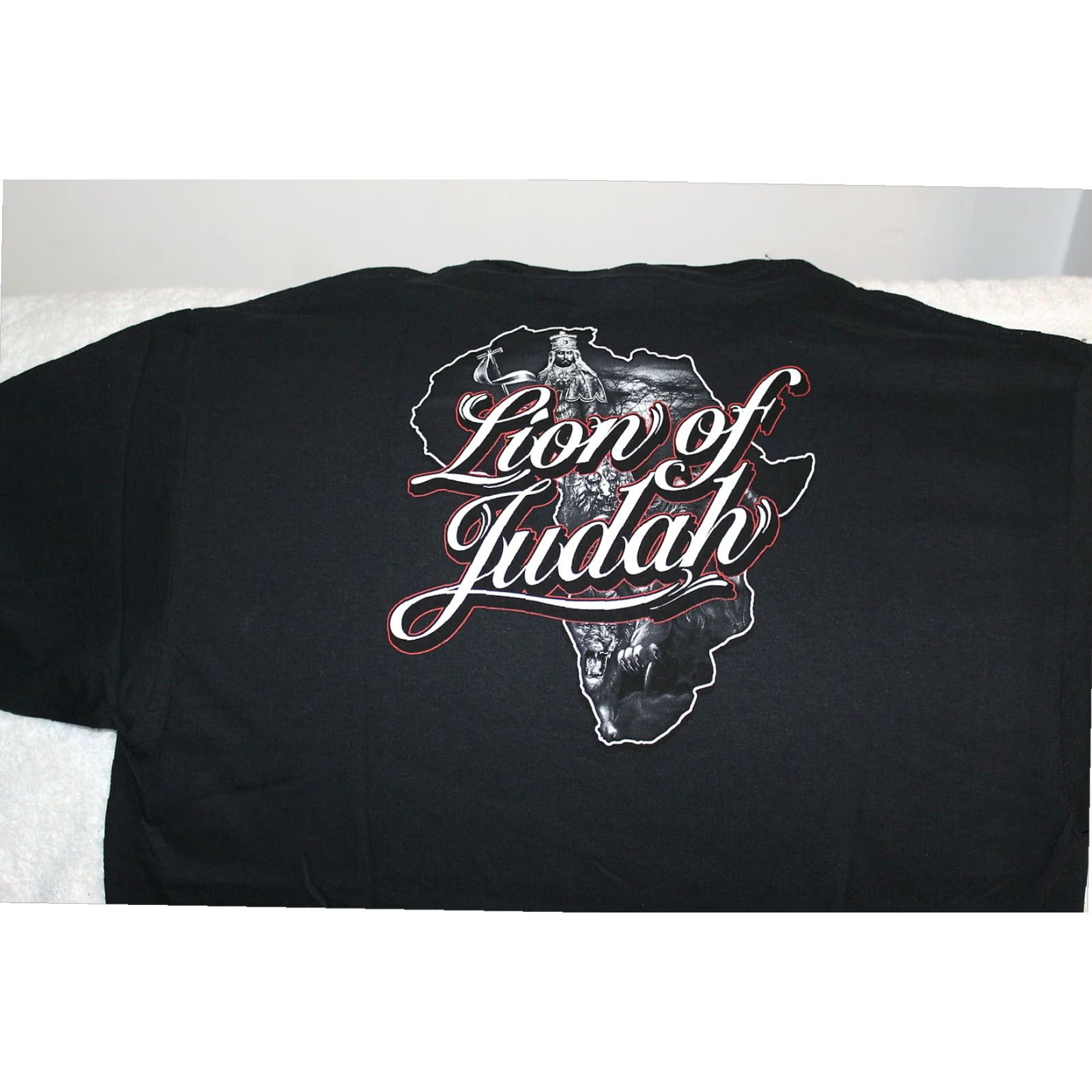 Vintage Lion Of Judah Mens Black Cotton T Shirt Extra Large XL With Lion Chariot Design Size US XL / EU 56 / 4 - 4 Thumbnail