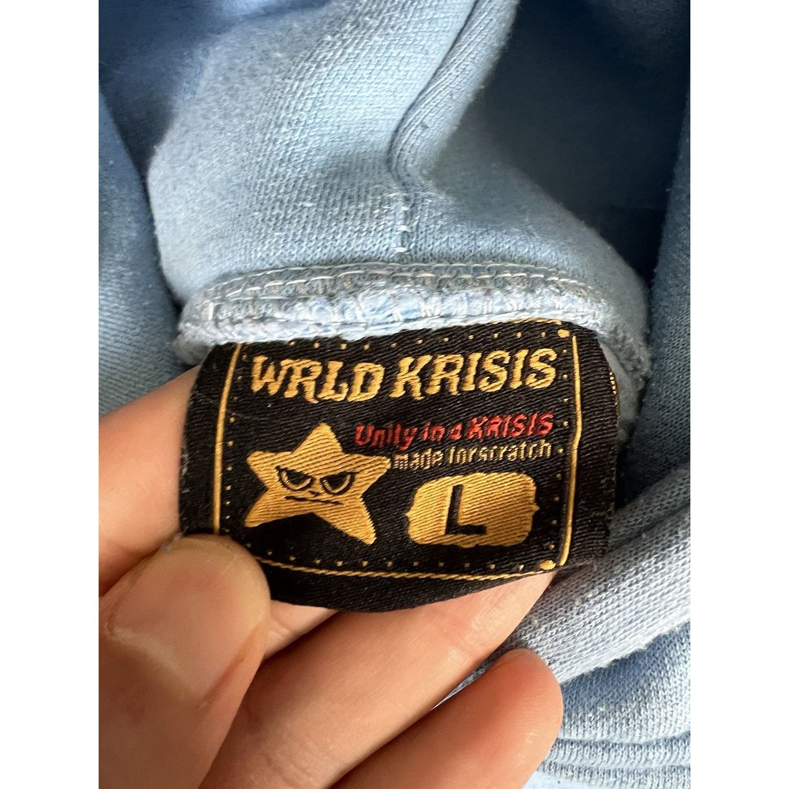 Other Wrld Krisis Hoodie Sweatshirt Size Large Puff Print Pullover Size US L / EU 52-54 / 3 - 11 Thumbnail