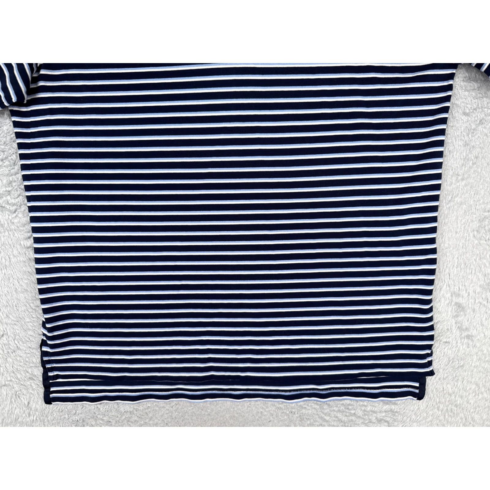 Ralph Lauren VINTAGE Ralph Lauren Polo Golf Shirt Men XL Blue Stripe Cotton Slim Fit Short Sleeve, 100% Cotton, Regular, Read Size US XL / EU 56 / 4 - 5 Thumbnail