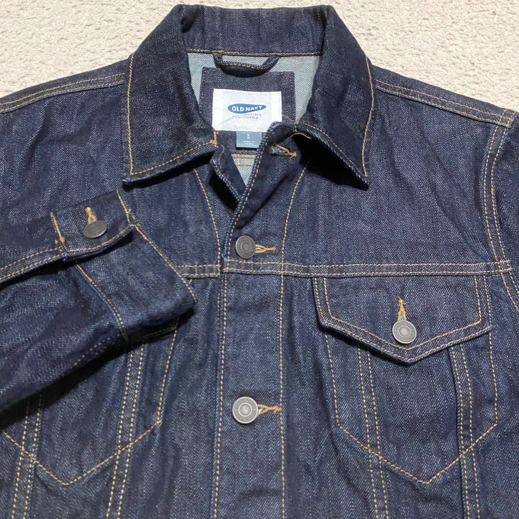 Old Navy Old Navy Womens Small Jean Jacket Blue Denim Button Up Long Sleeve Trucker Size S / US 4 / IT 40 - 2 Thumbnail
