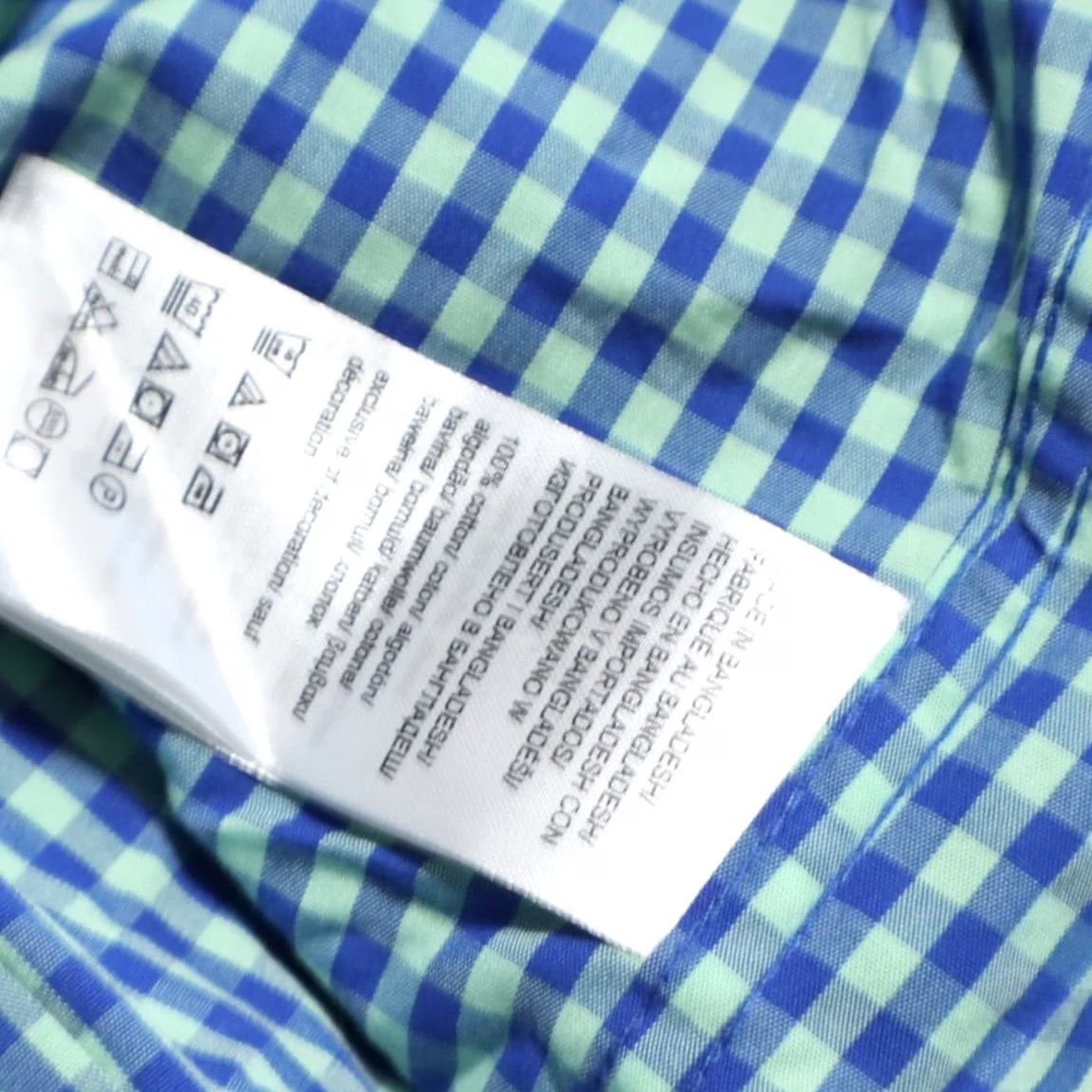 Izod Izod Slim Fit Premium Cotton Check Long Sleeve Button Down Shirt Green Ash Men's M Size US M / EU 48-50 / 2 - 7 Thumbnail