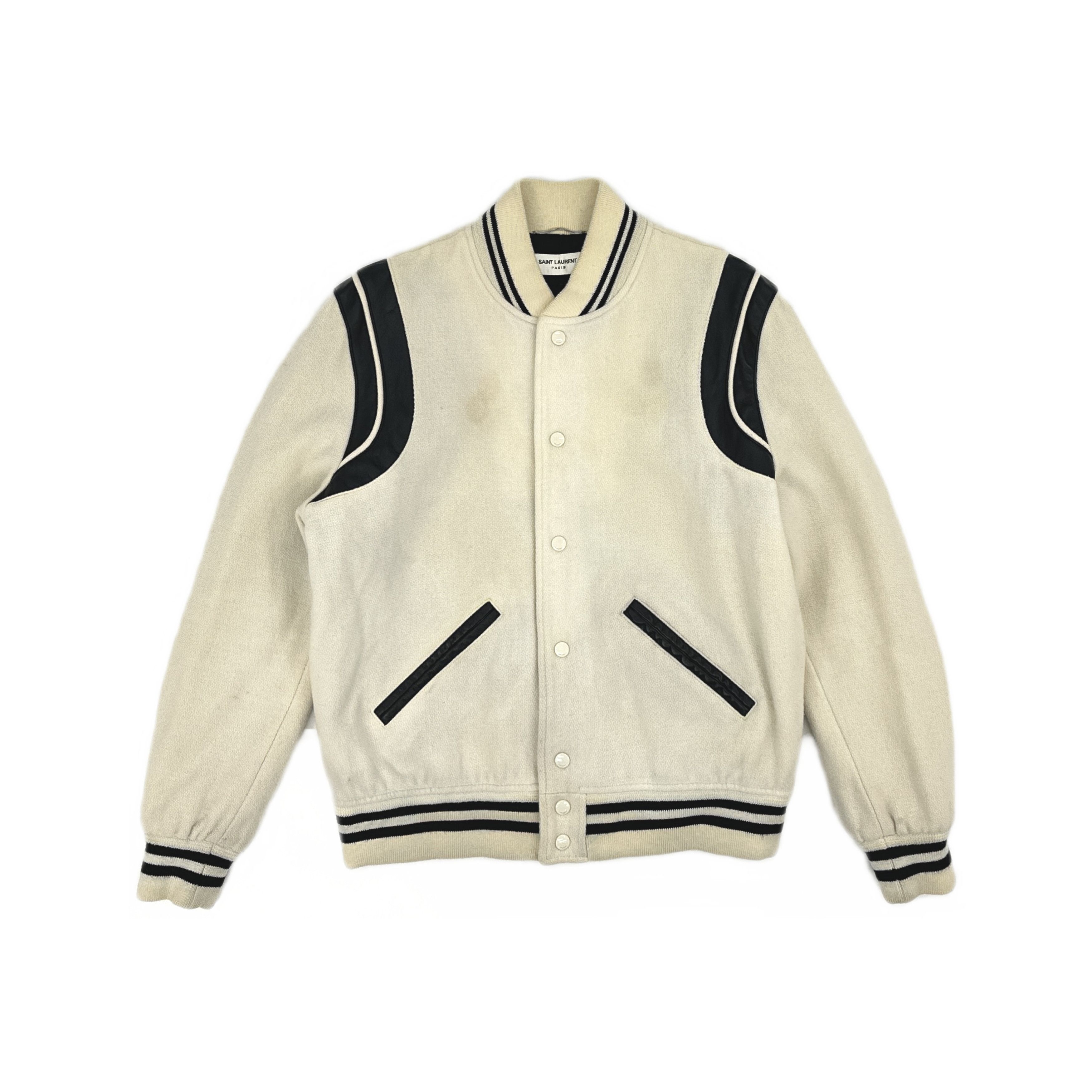 Saint Laurent Paris Saint Laurent Striped Varsity Jacket Size L Size US L / EU 52-54 / 3 - 1 Thumbnail