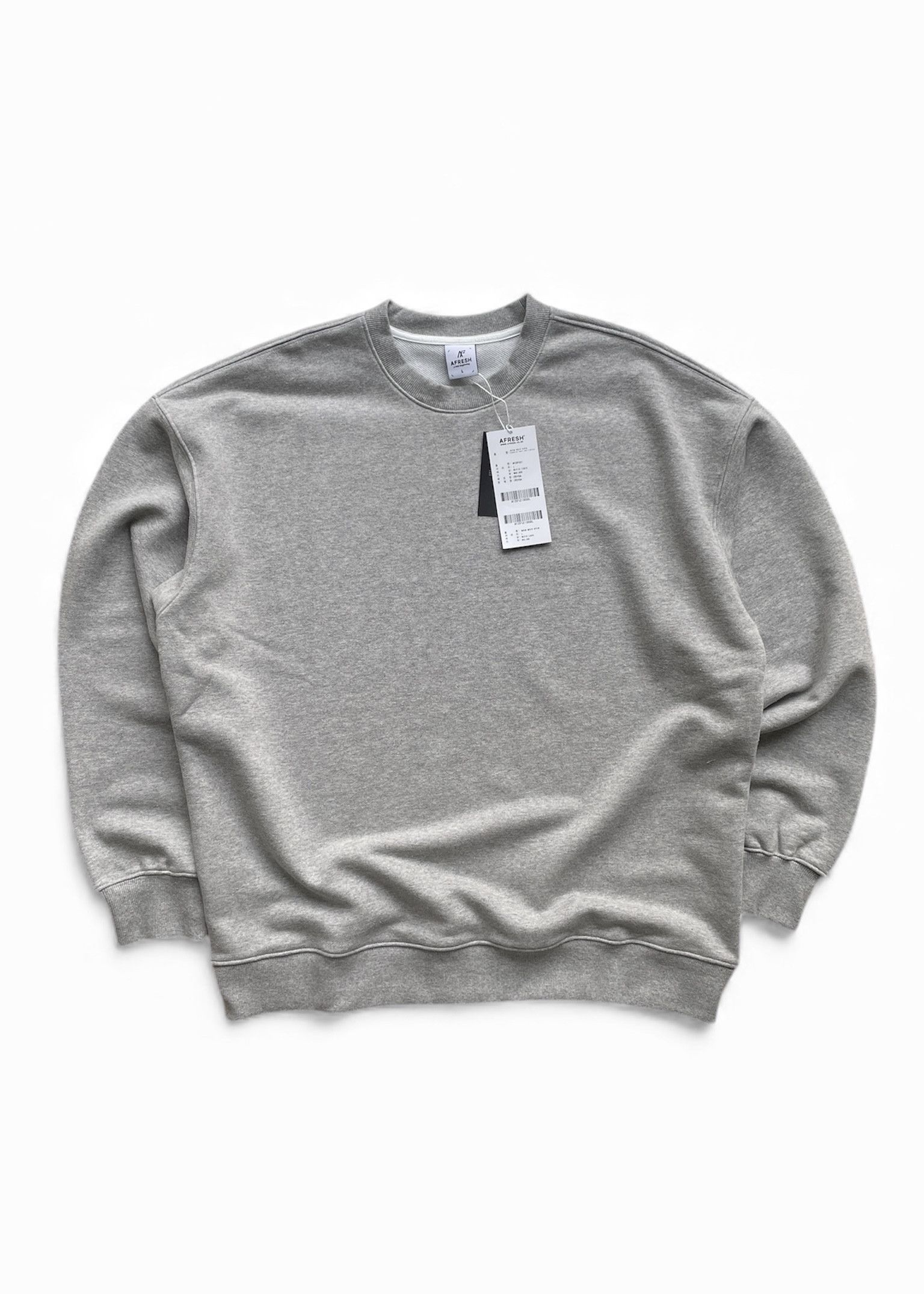 Japanese Brand Oversized blank sweatshirt with dropped shoulders Size US L / EU 52-54 / 3 - 1 Thumbnail