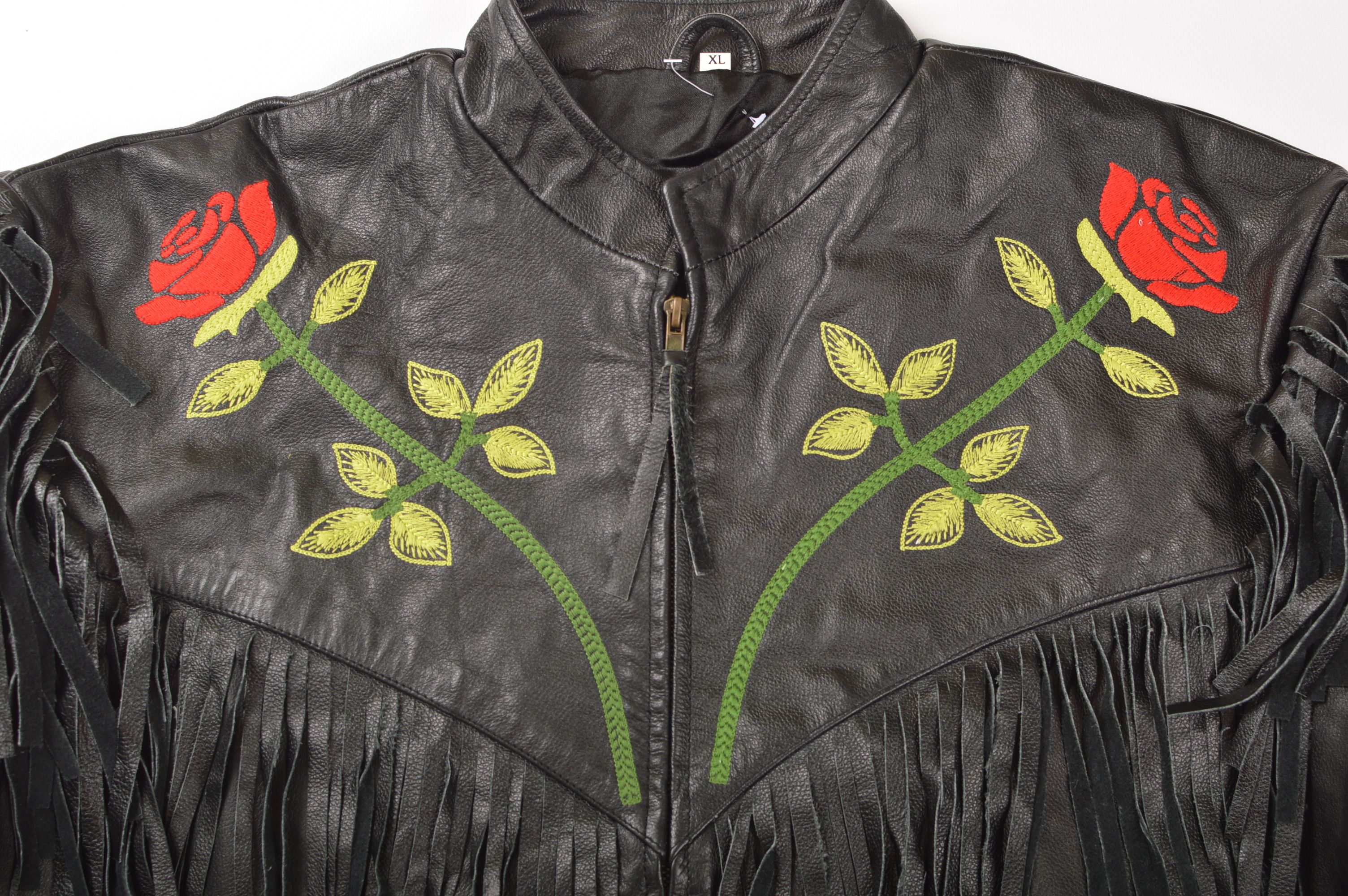 Vintage Vintage Fringed Biker Motorcycle Leather Jacket Size XL / US 12-14 / IT 48-50 - 2 Thumbnail