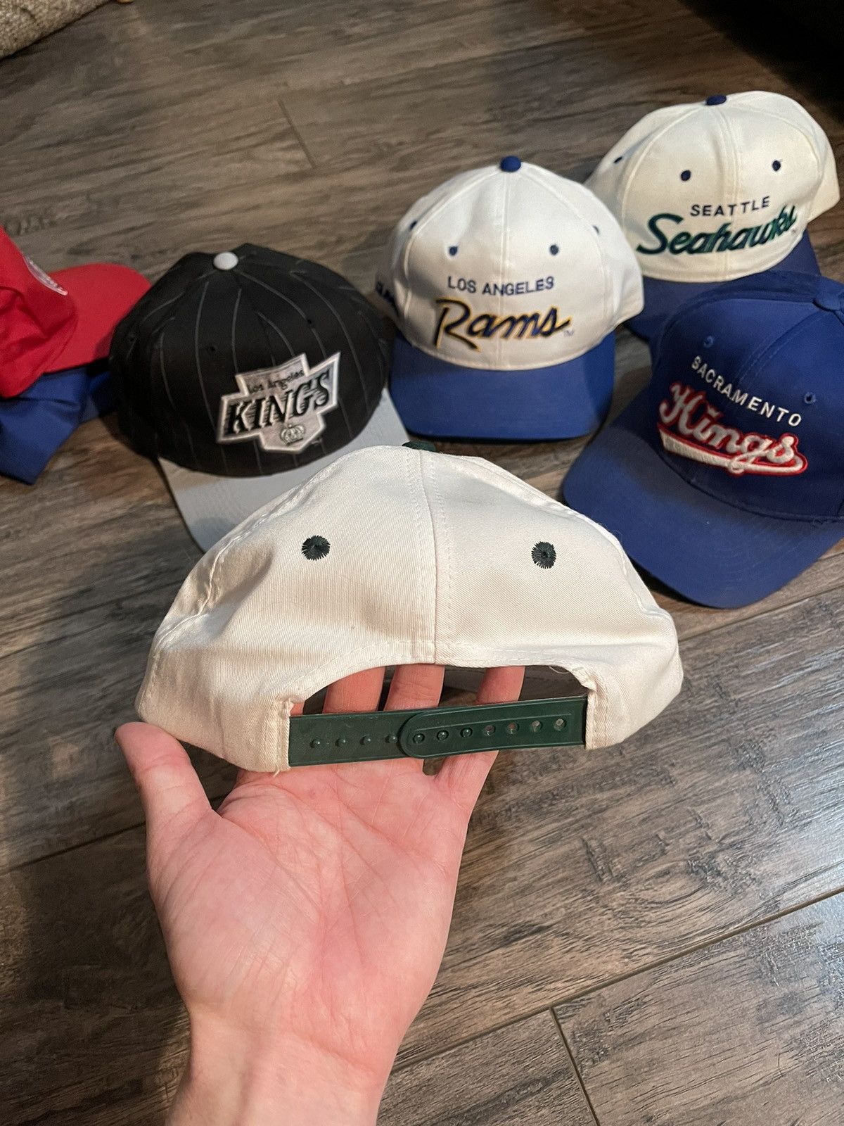 Logo 7 Vintage Seattle Supersonics Shark Tooth Snapback Size ONE SIZE - 3 Thumbnail