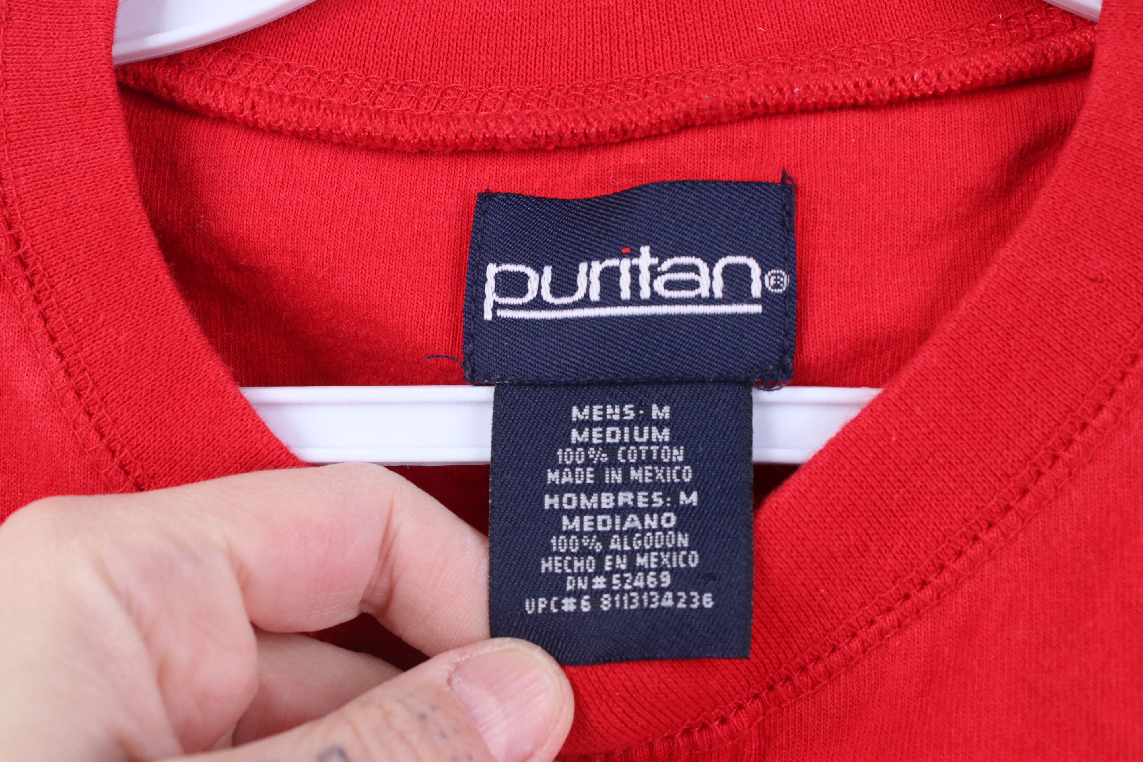 Vintage Vintage 90s Streetwear Blank Cotton Henley T-Shirt Red Size US M / EU 48-50 / 2 - 7 Thumbnail