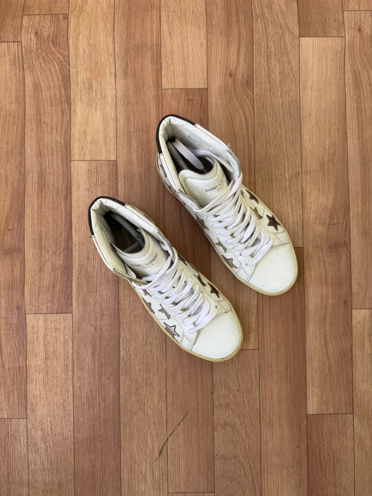 Saint Laurent Paris Saint Laurent hightop sneakers Size US 7 / EU 40 - 2 Thumbnail
