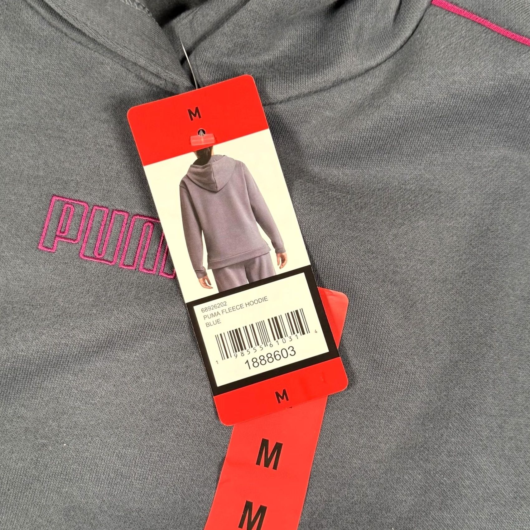 Puma Puma Hoodie Medium Blue Fleece Pullover Sweatshirt Athleisure Kangaroo Pocket Winter Womens Size M / US 6-8 / IT 42-44 - 3 Thumbnail