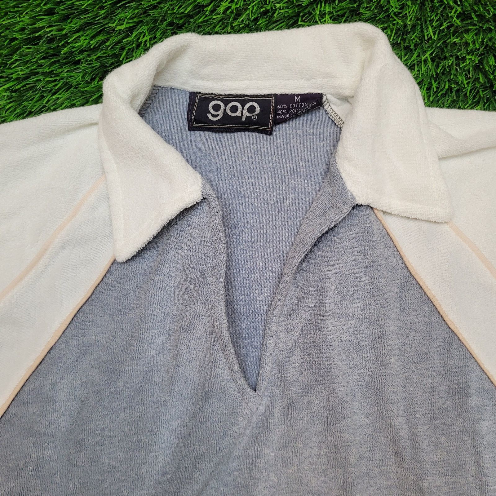Gap VTG 80s GAP Terry Cloth Polo Top Womens M Batwing Sleeve Size M / US 6-8 / IT 42-44 - 2 Thumbnail