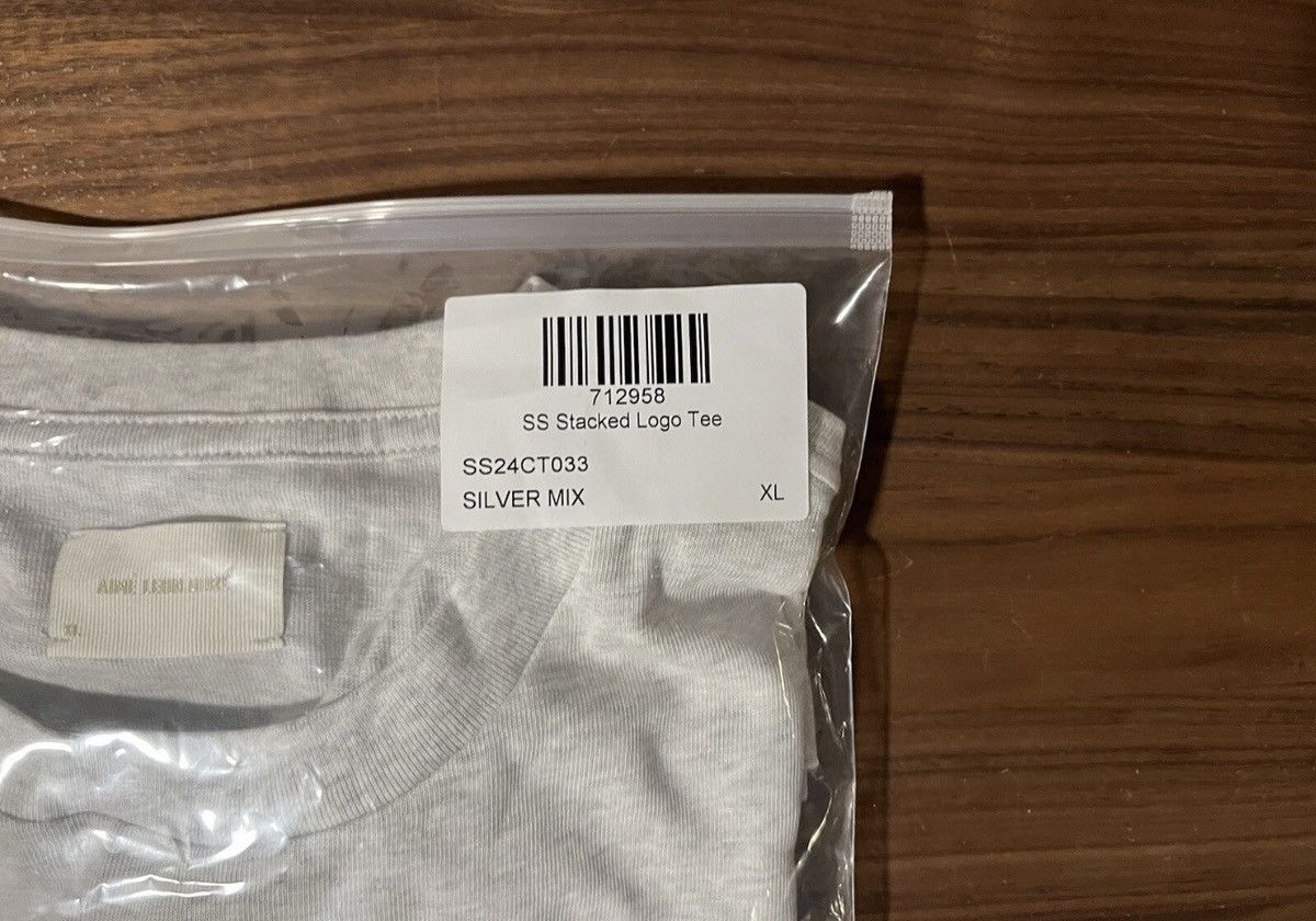 Aime Leon Dore Aime Leon Dore ALD Stacked Logo Short-Sleeve Tee Grey Sz XL Size US XL / EU 56 / 4 - 8 Thumbnail