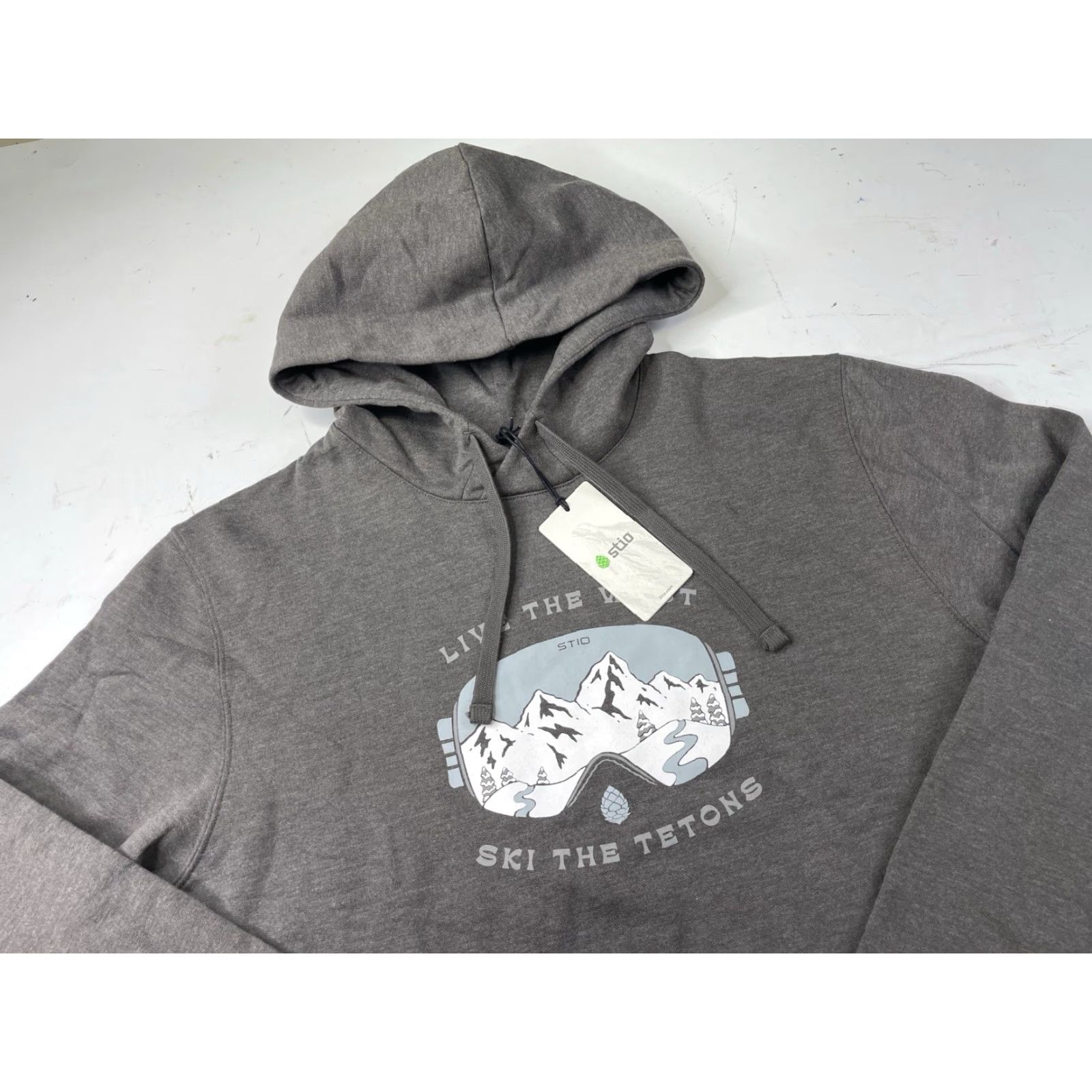 Olive STIO Hoodie Sweatshirt Pullover Gray Men’s Large Live In The West Adult L Raven Heather Logo Fleece Size US L / EU 52-54 / 3 - 2 Thumbnail