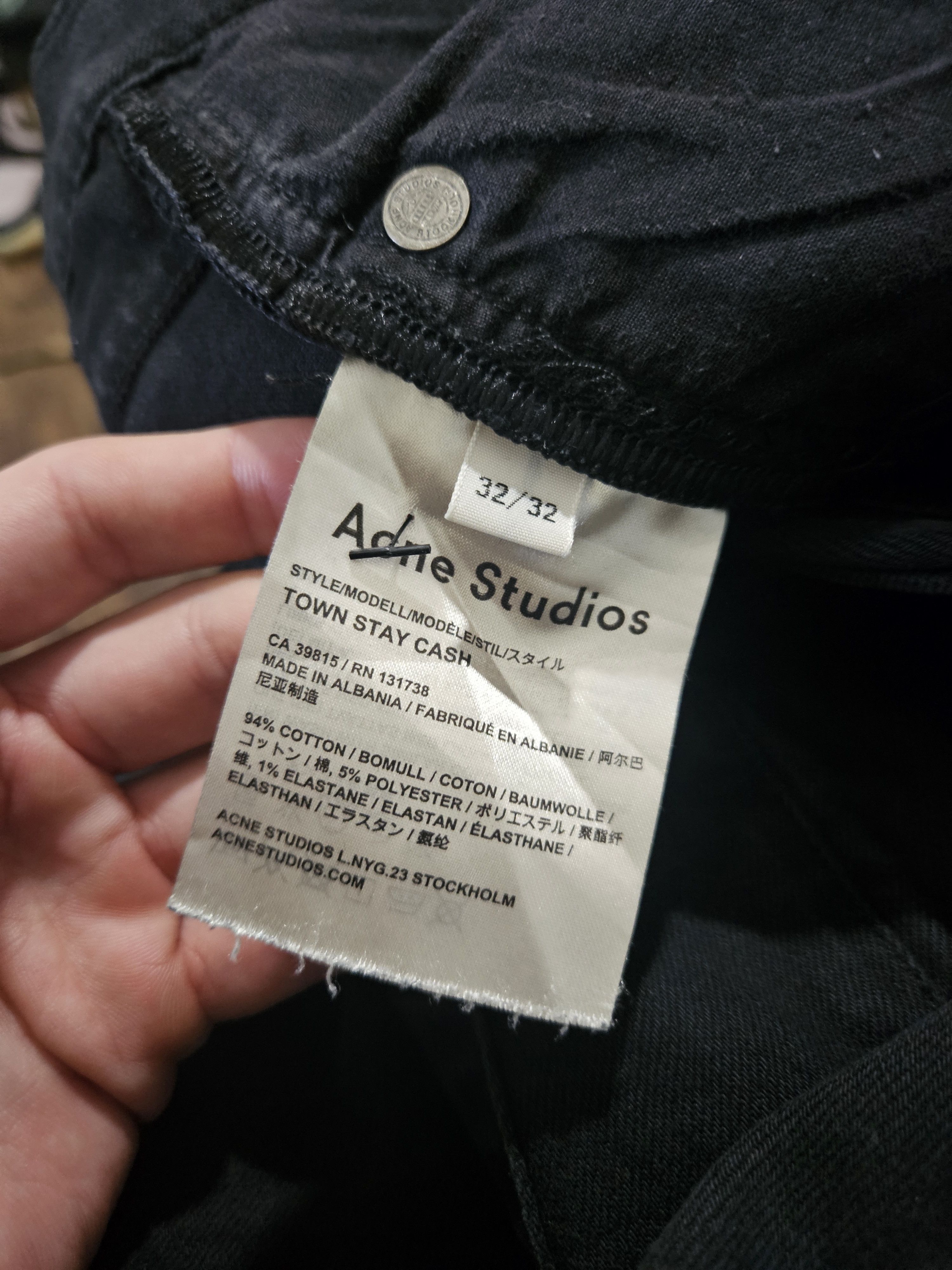 Acne Studios Town Stay Cash Black Denim Jeans Size US 32 / EU 48 - 8 Thumbnail
