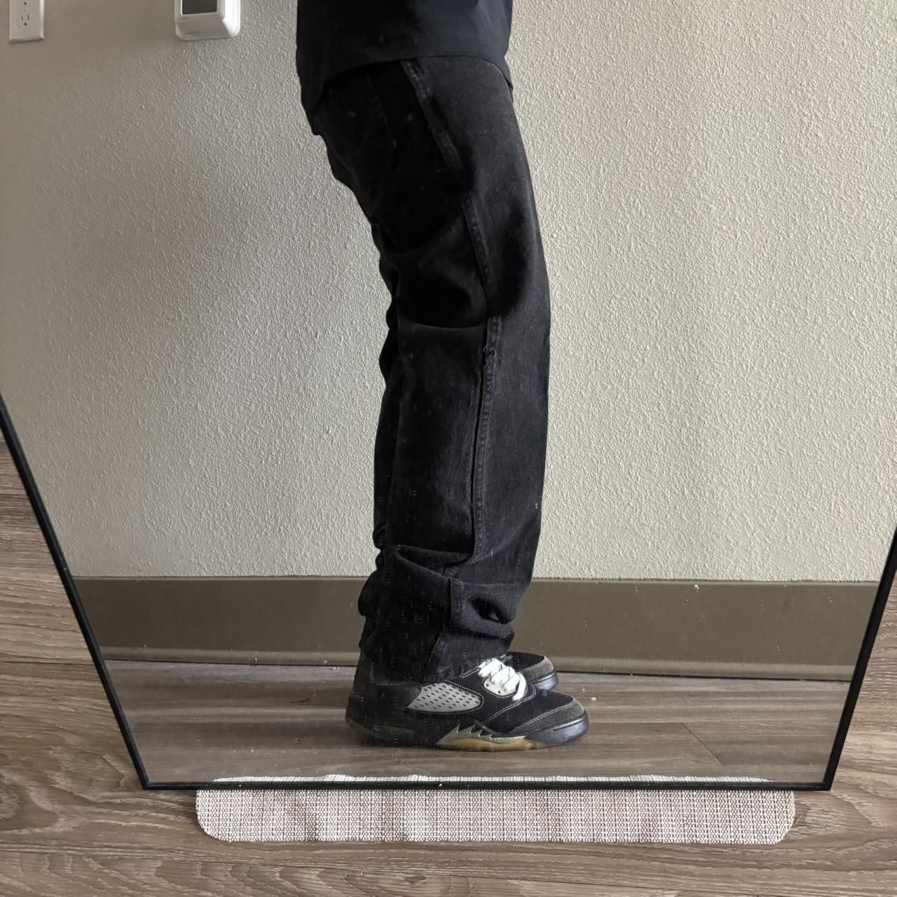 Japanese Brand Crazy Vintage 90s Solid Black Essential Denim Jeans 27x30 Size US 27 - 2 Thumbnail