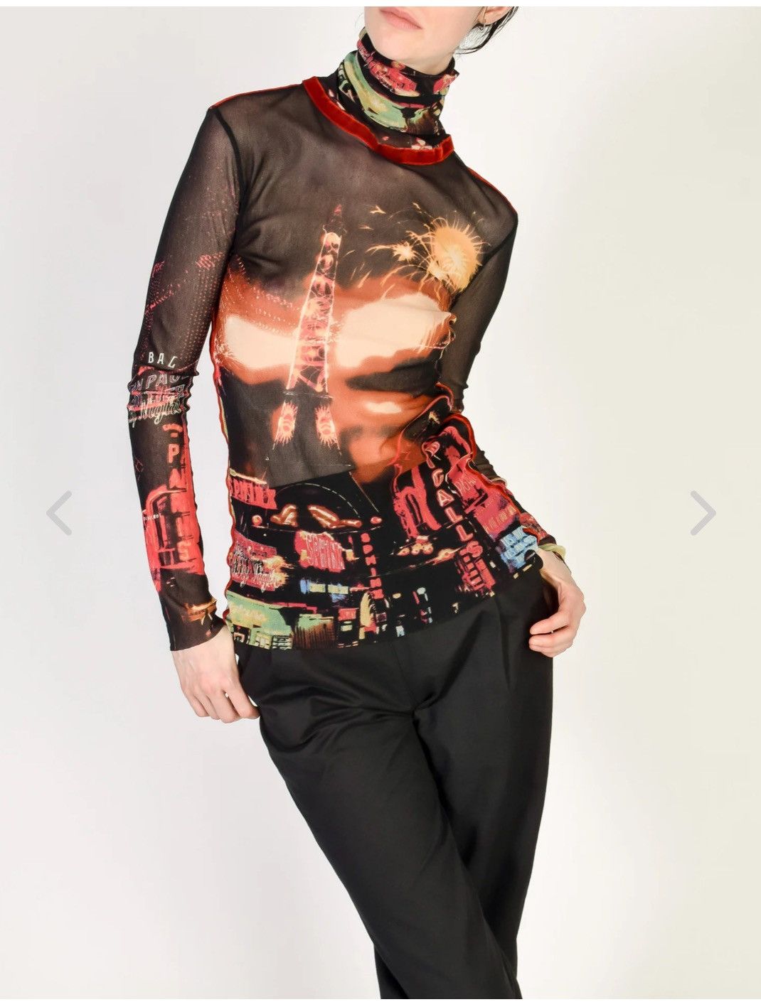 Jean Paul Gaultier Mesh Eiffel Tower top. Small Size S / US 4 / IT 40 - 4 Thumbnail