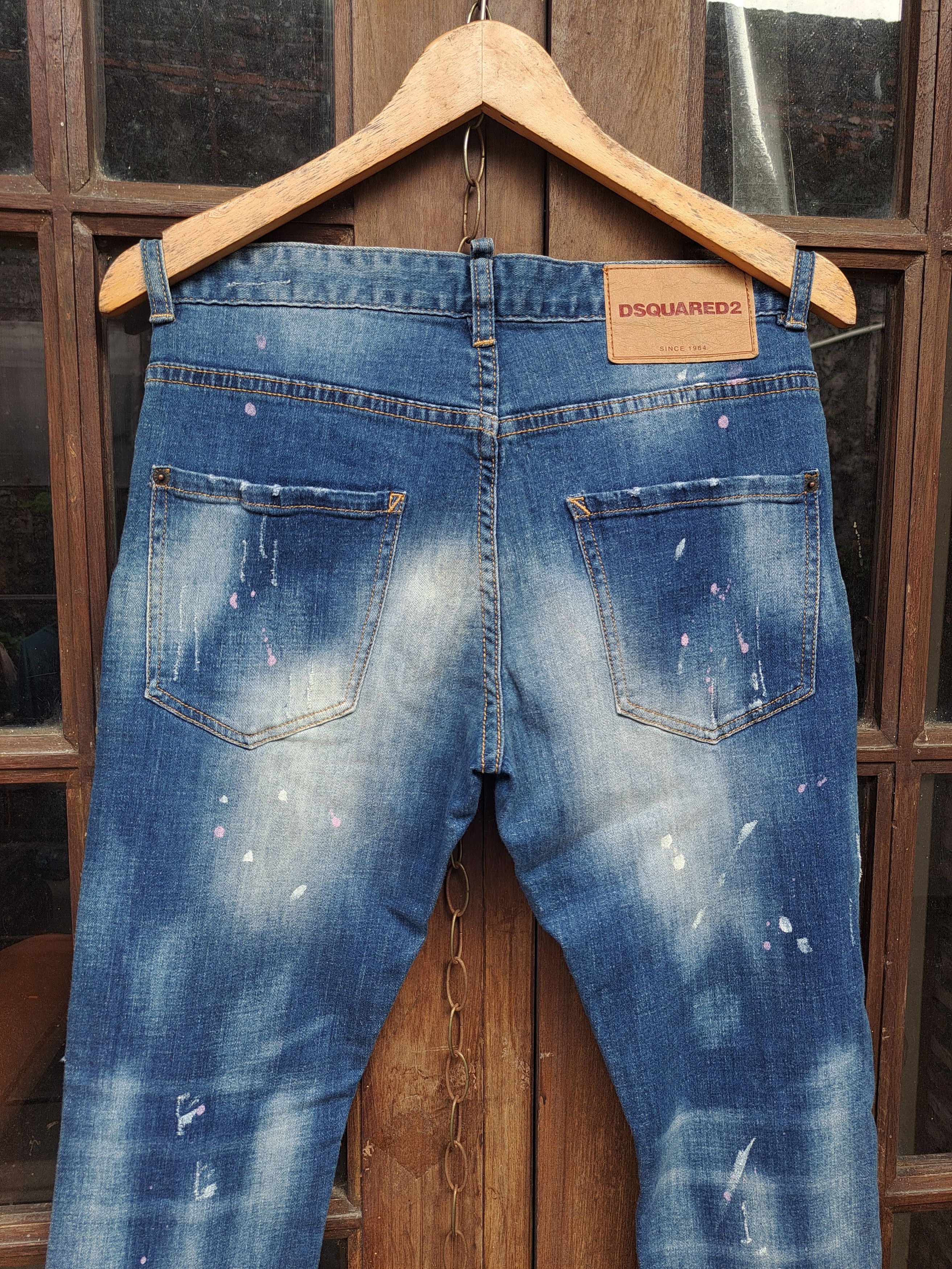 Dsquared2 Dsquared Distressed Denim Paint Splatter Mens Jeans Size US 30 / EU 46 - 8 Thumbnail