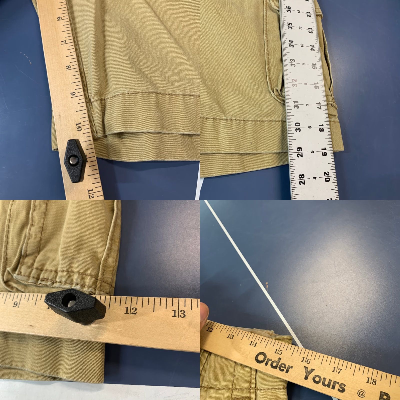 Vintage Aéropostale Cargo Shorts Mens 29 Outdoor Pockets 30x10.5 Beige Cotton Cargo Pocket Regular Rise Mid-Front Flat Front Casual Summer Outdoor Mens Size US 29 - 8 Thumbnail
