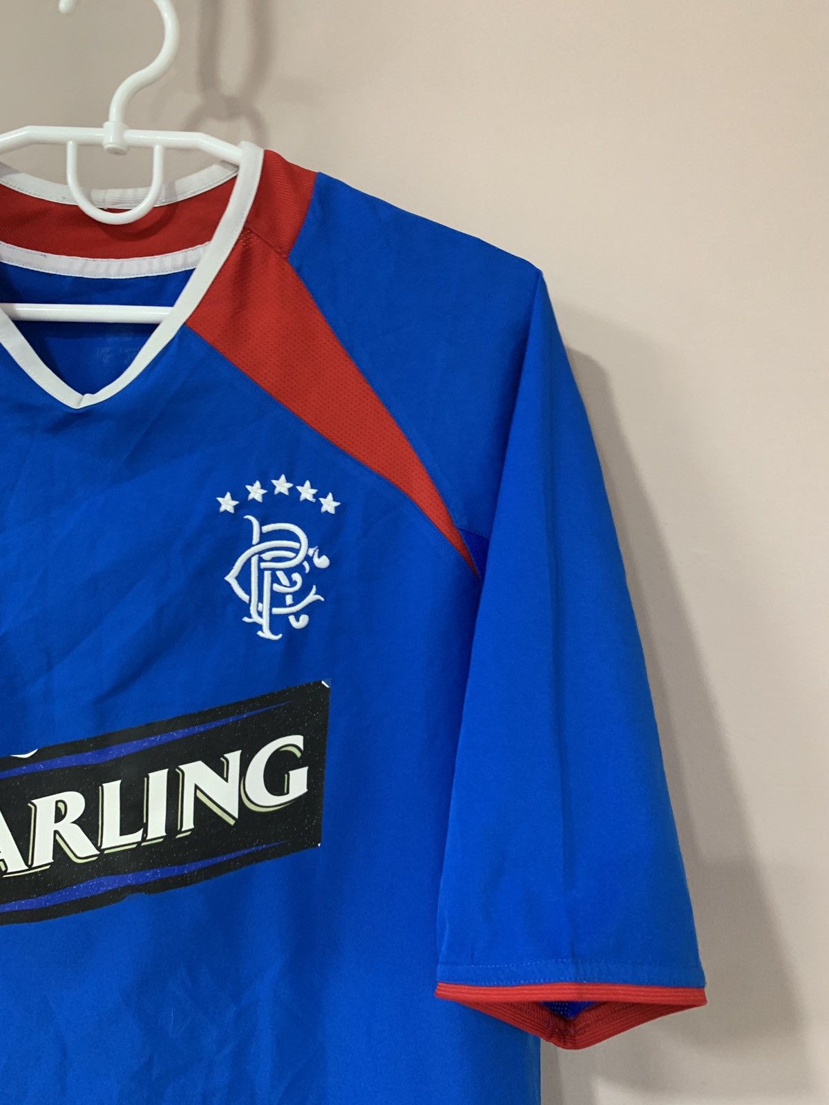 Diadora Rangers Glasgow Home Football Shirt Diadora Soccer Jersey #5 Size US M / EU 48-50 / 2 - 3 Thumbnail