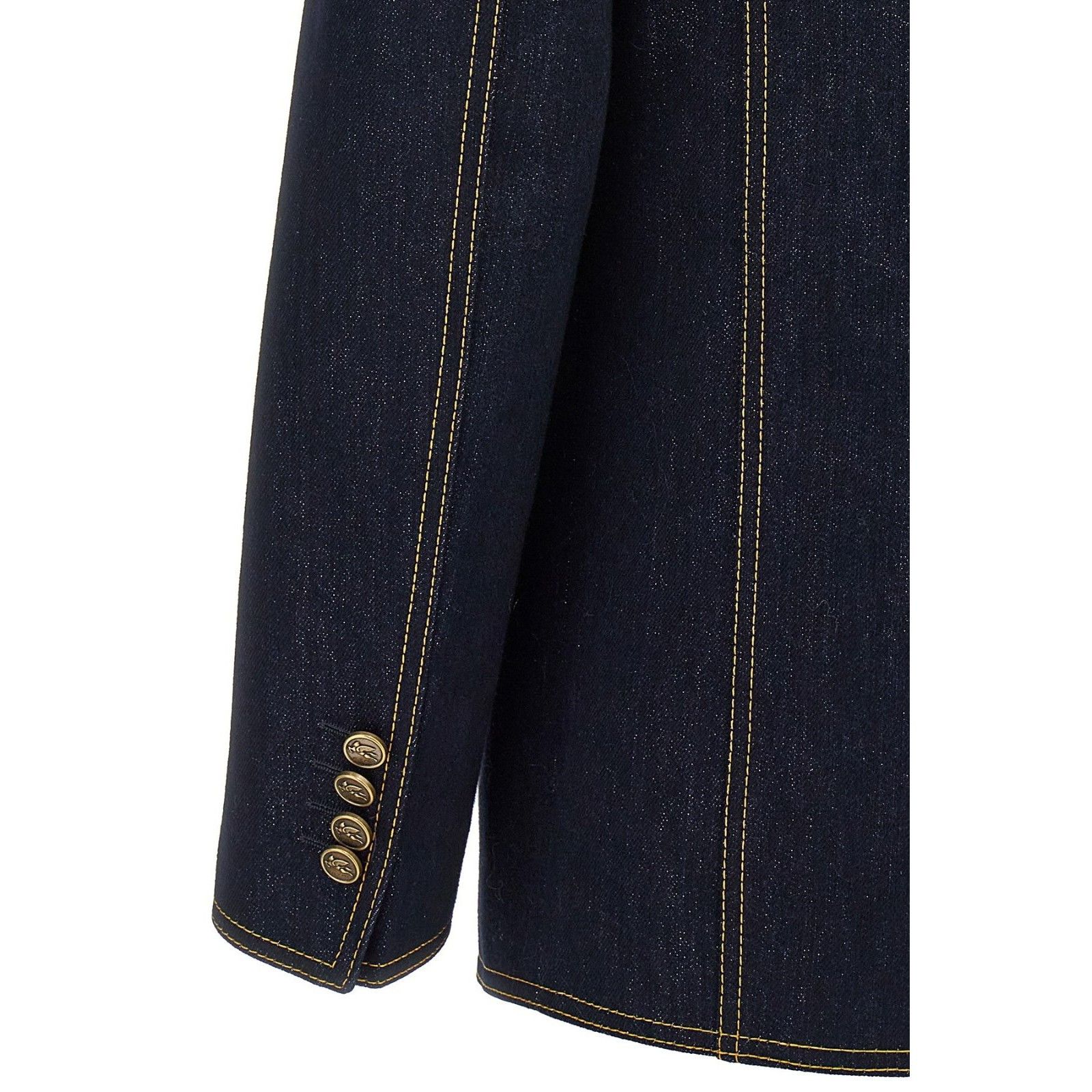 ETRO Single Breasted Blue Denim Blazer New & Authentic (Wome