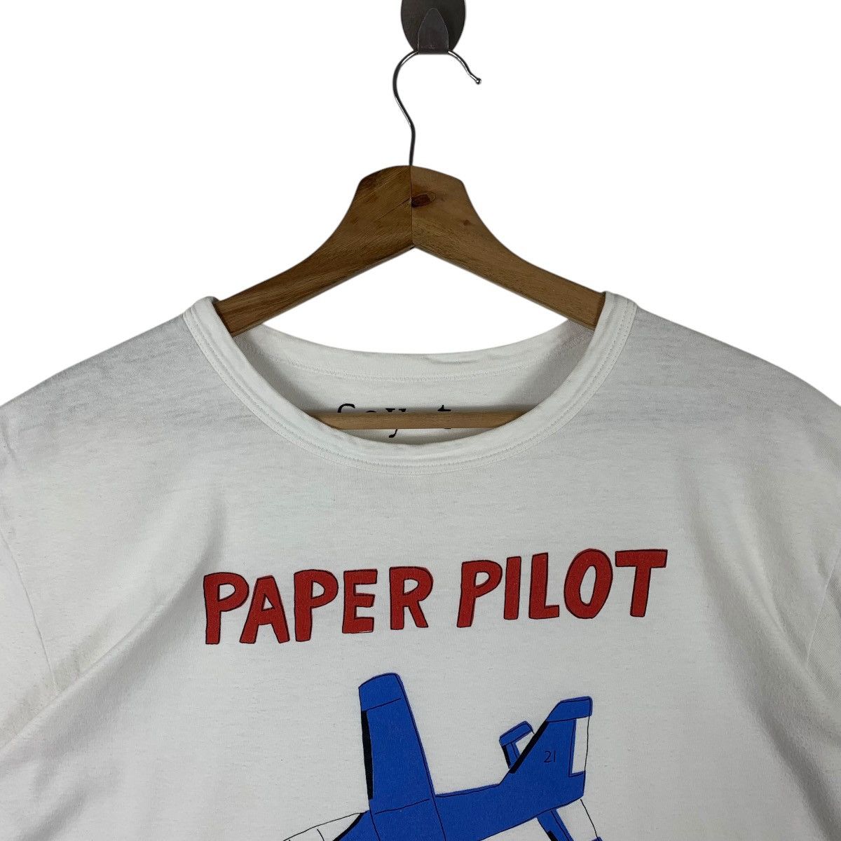 Japanese Brand COYOTE PAPER PILOT aeroplane printed japanesebrand tee Size US M / EU 48-50 / 2 - 2 Thumbnail
