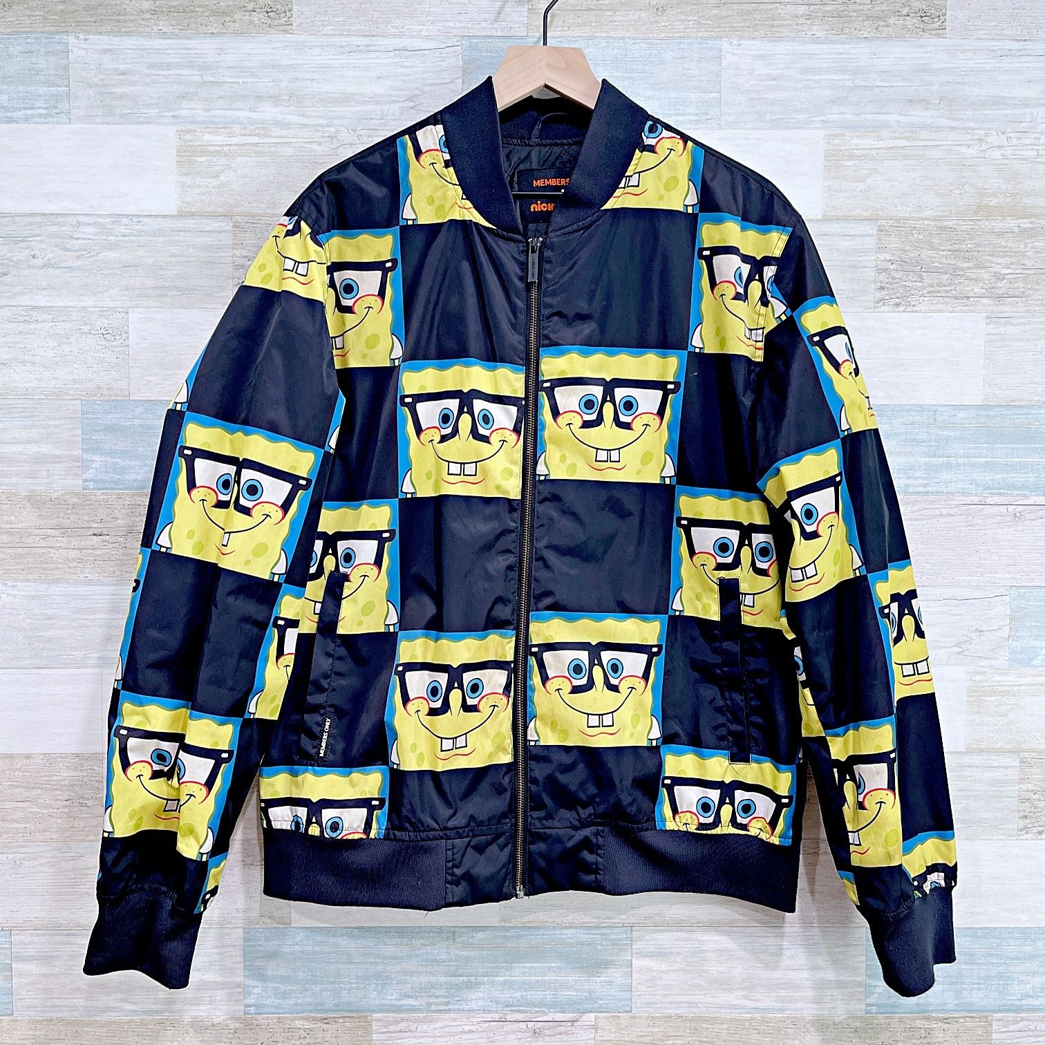 Members Only × Nickelodeon Members Only x Nickelodeon Spongebob Bomber Jacket Mens L Size US L / EU 52-54 / 3 - 1 Thumbnail