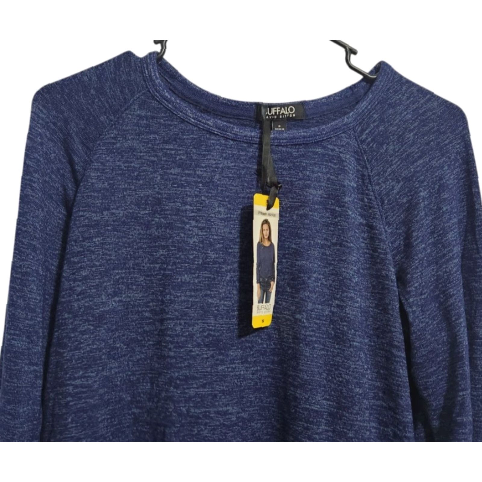 Buffalo David Bitton Buffalo Womens S Long Sleeve Cozy Top Pullover Knit Sweater Blue Size S / US 4 / IT 40 - 3 Thumbnail